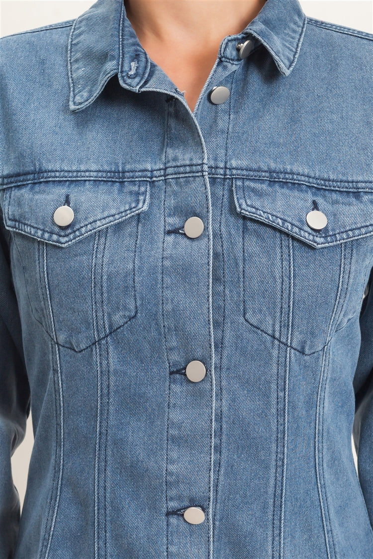 Wholesale Denim Jacket Coats & Jackets HF26C855 MEDIUM BLUE HYFVE
