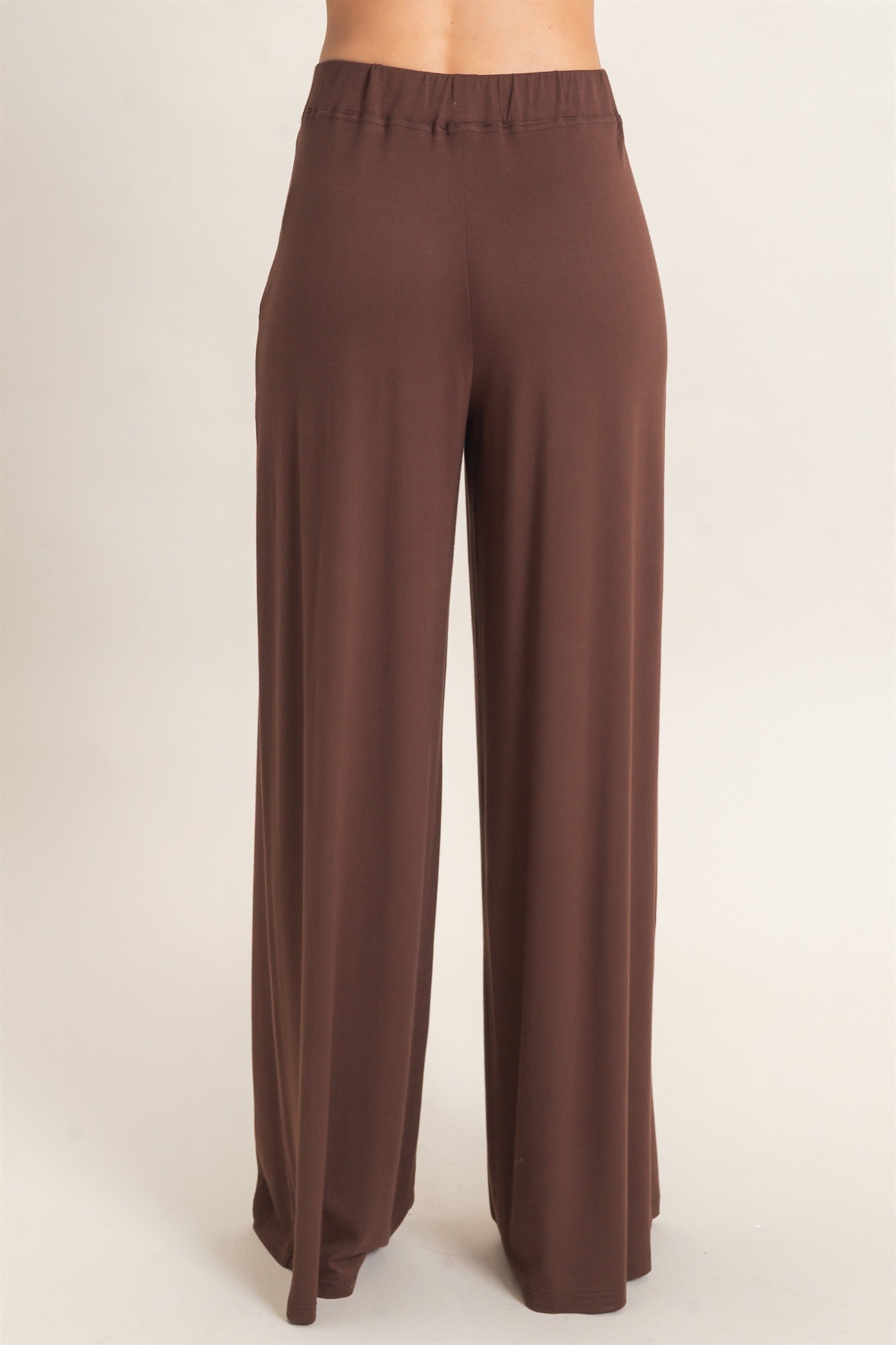 Wholesale Wide-Leg Elastic Waist Pants Pants HF26F299-D ESPRESSO HYFVE