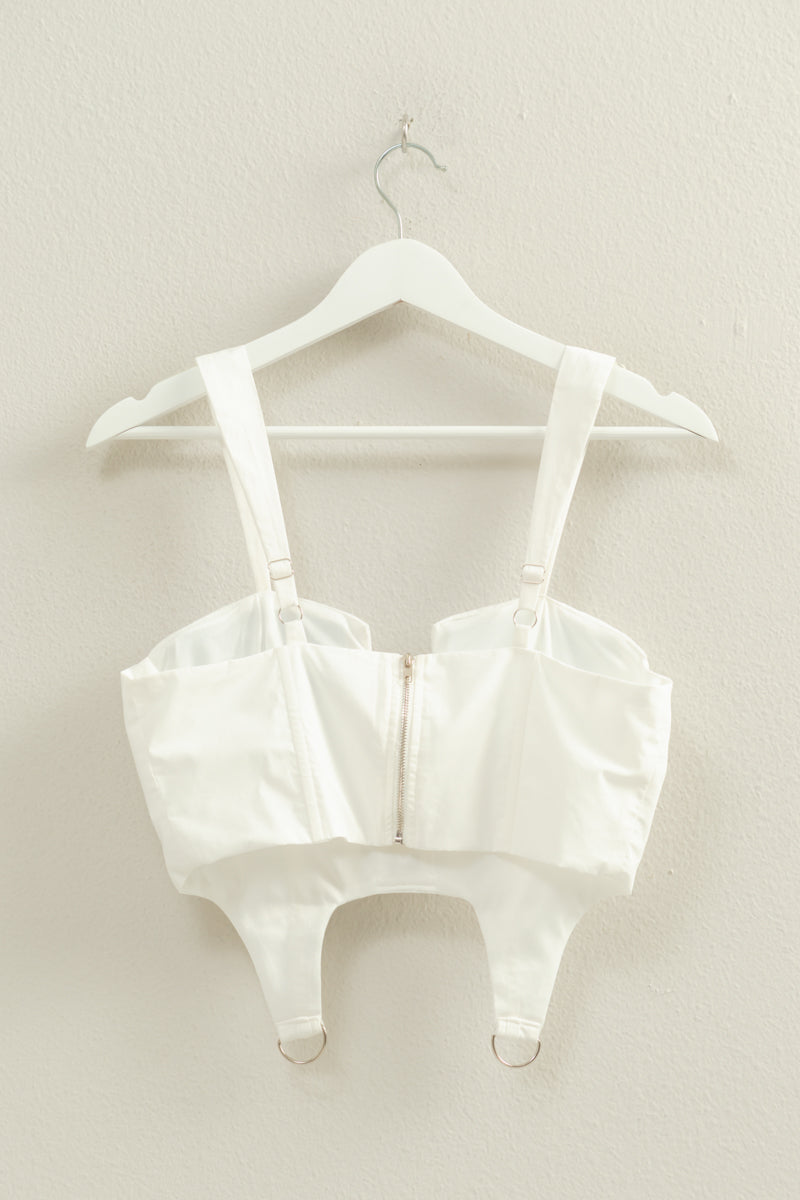 Wholesale Corset Style Blouse Clothing Tops HF22E655 WHITE HYFVE