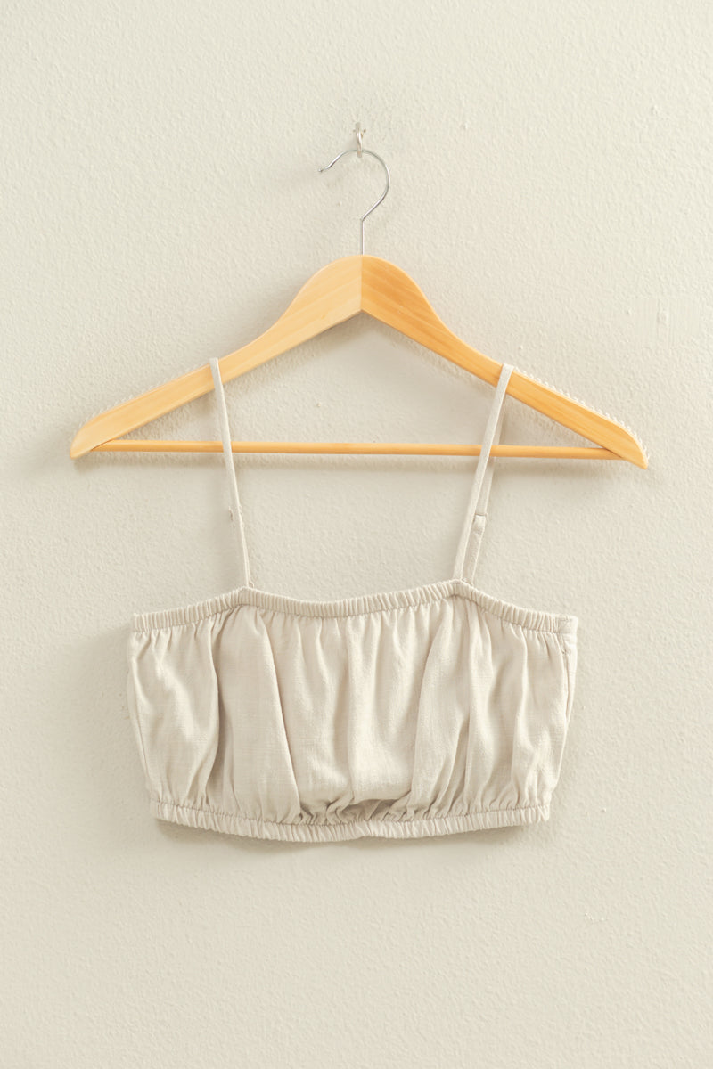 Wholesale Cami Bandeau Crop Top Clothing Tops DZ22C556 CERAMIC DOUBLE ZERO