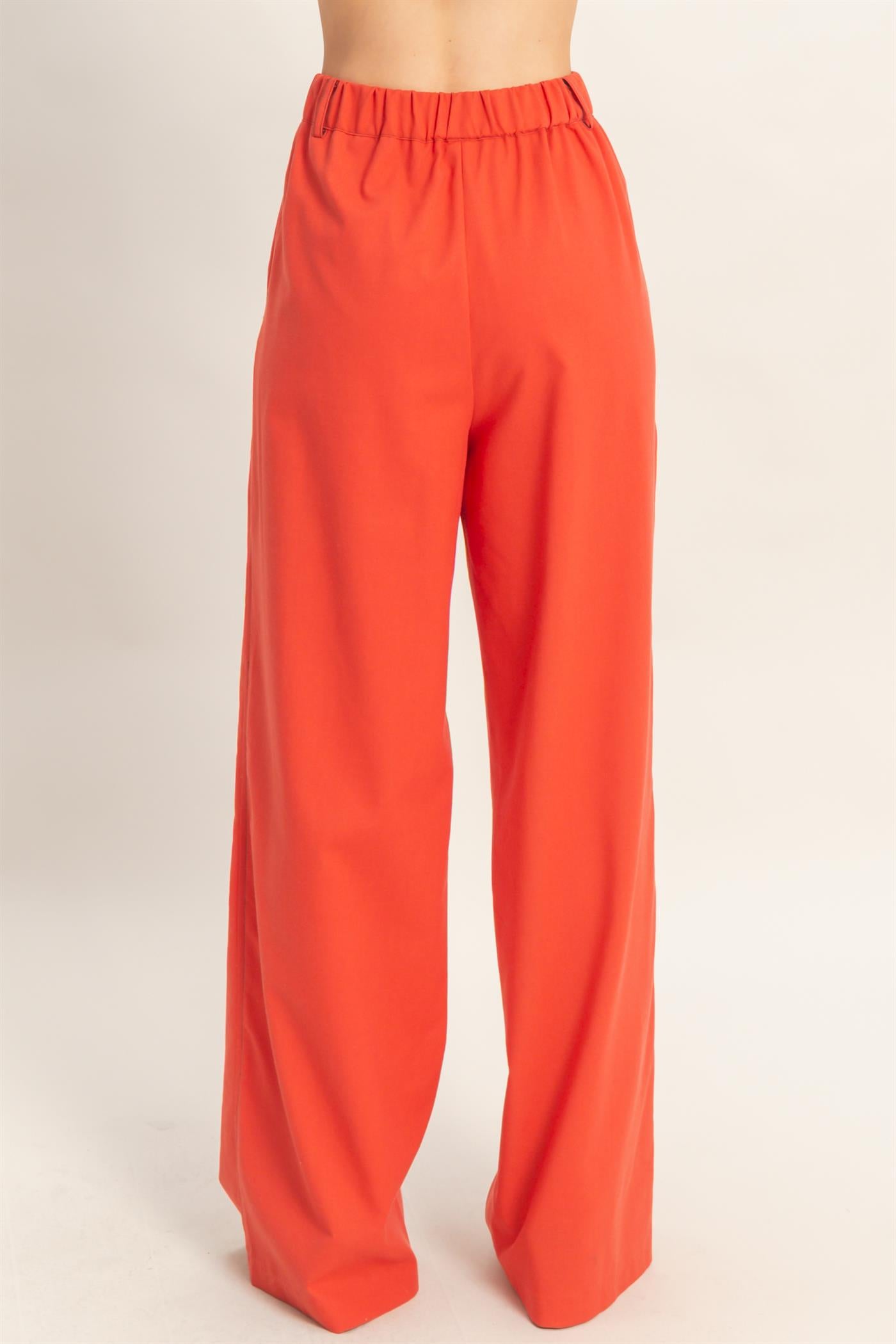 Wholesale Wide-Leg Pants With Pockets Pants HF26C402 TOMATO HYFVE