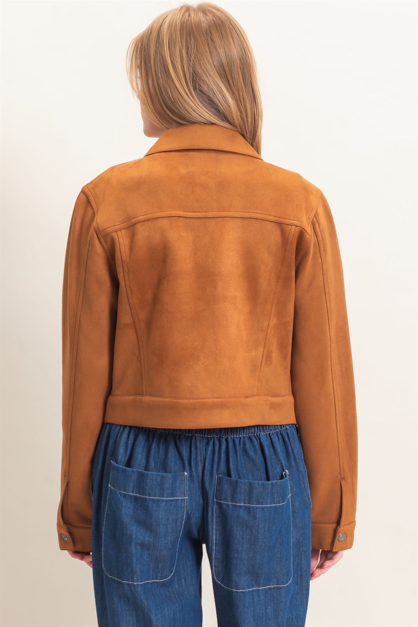 Wholesale Button-Up Suede Jacket Coats & Jackets HF26C772 BROWN HYFVE