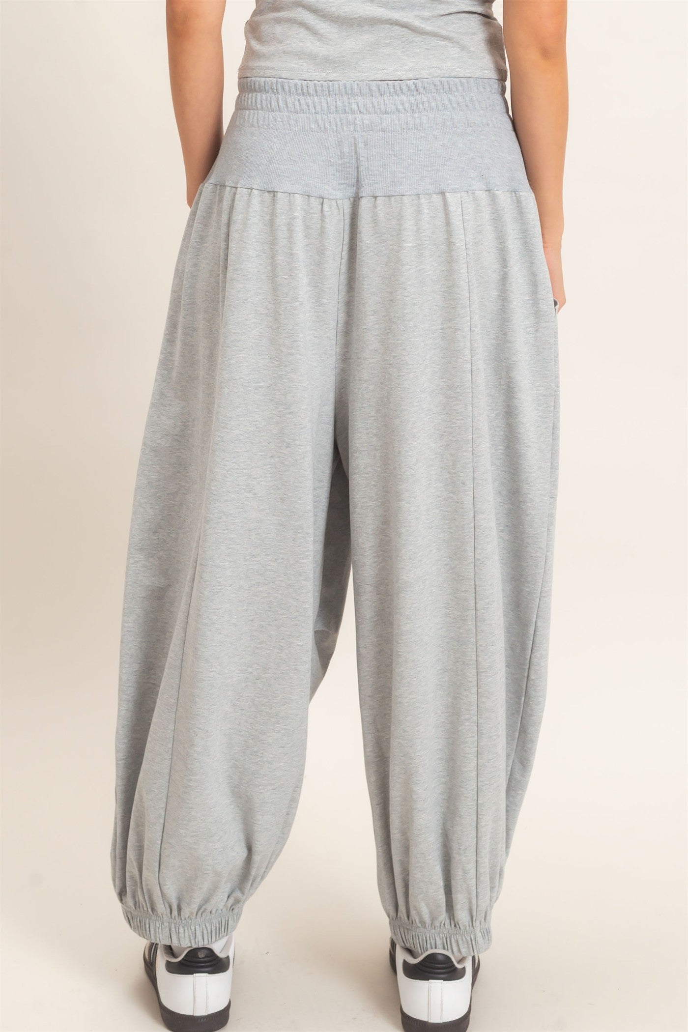 Wholesale Elastic Waistband Jogger Pants Joggers HF26F295 HEATHER GRAY HYFVE