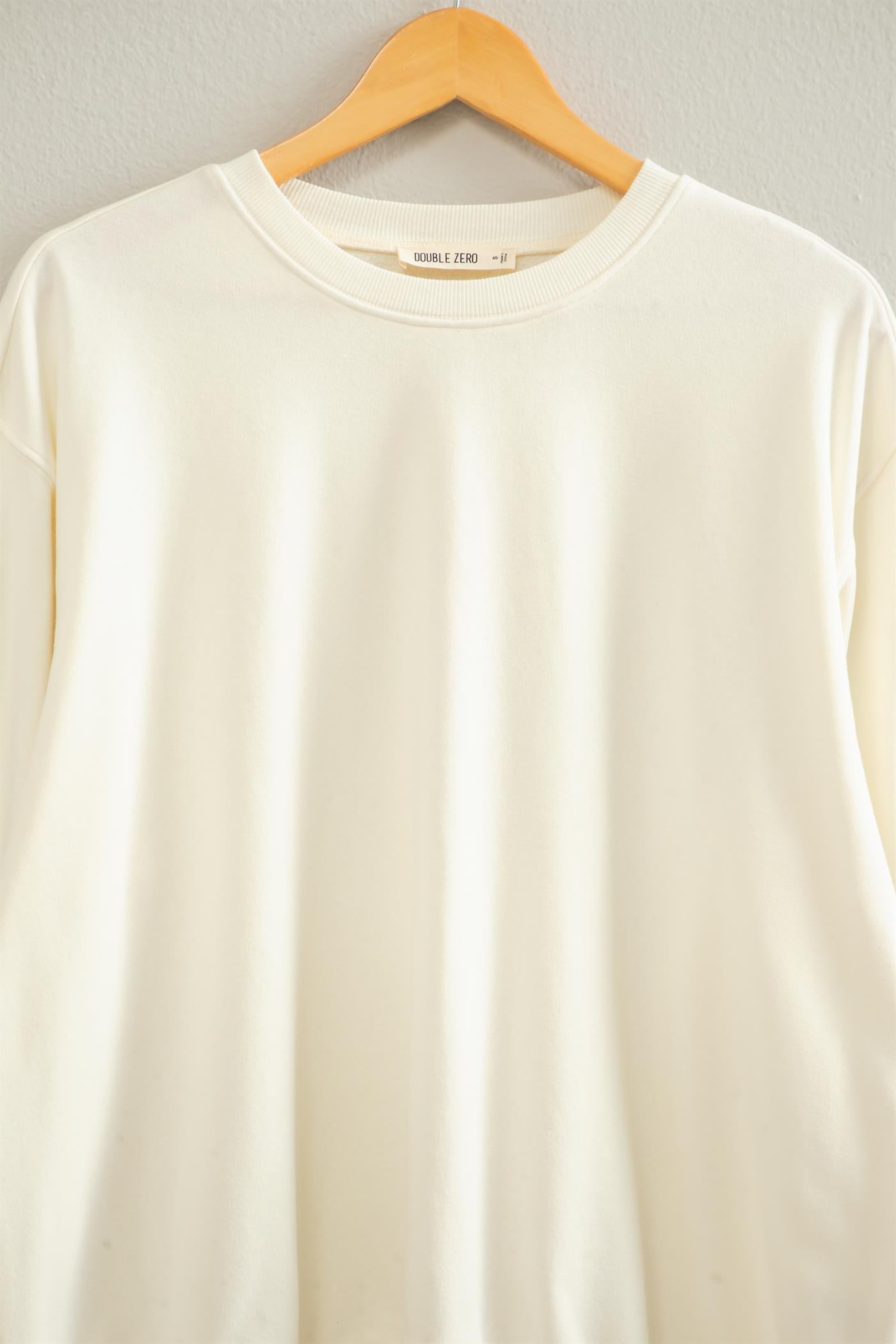 Wholesale Mineral Wash Crew Neck Sweatshirt Sweatshirts DZ26E990 CREAM DOUBLE ZERO