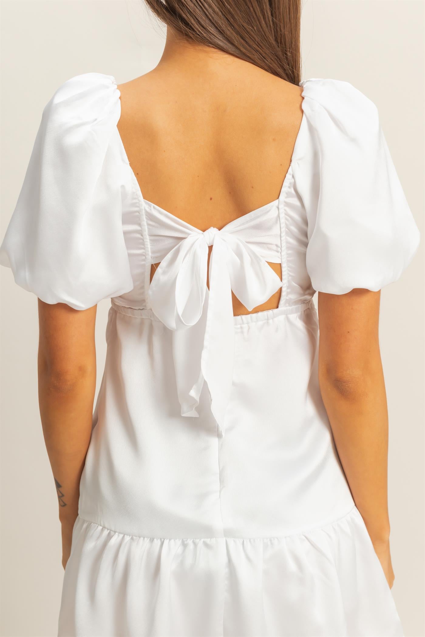 Wholesale Ruched Mini Dress Dresses HF22C741 OFF WHITE HYFVE