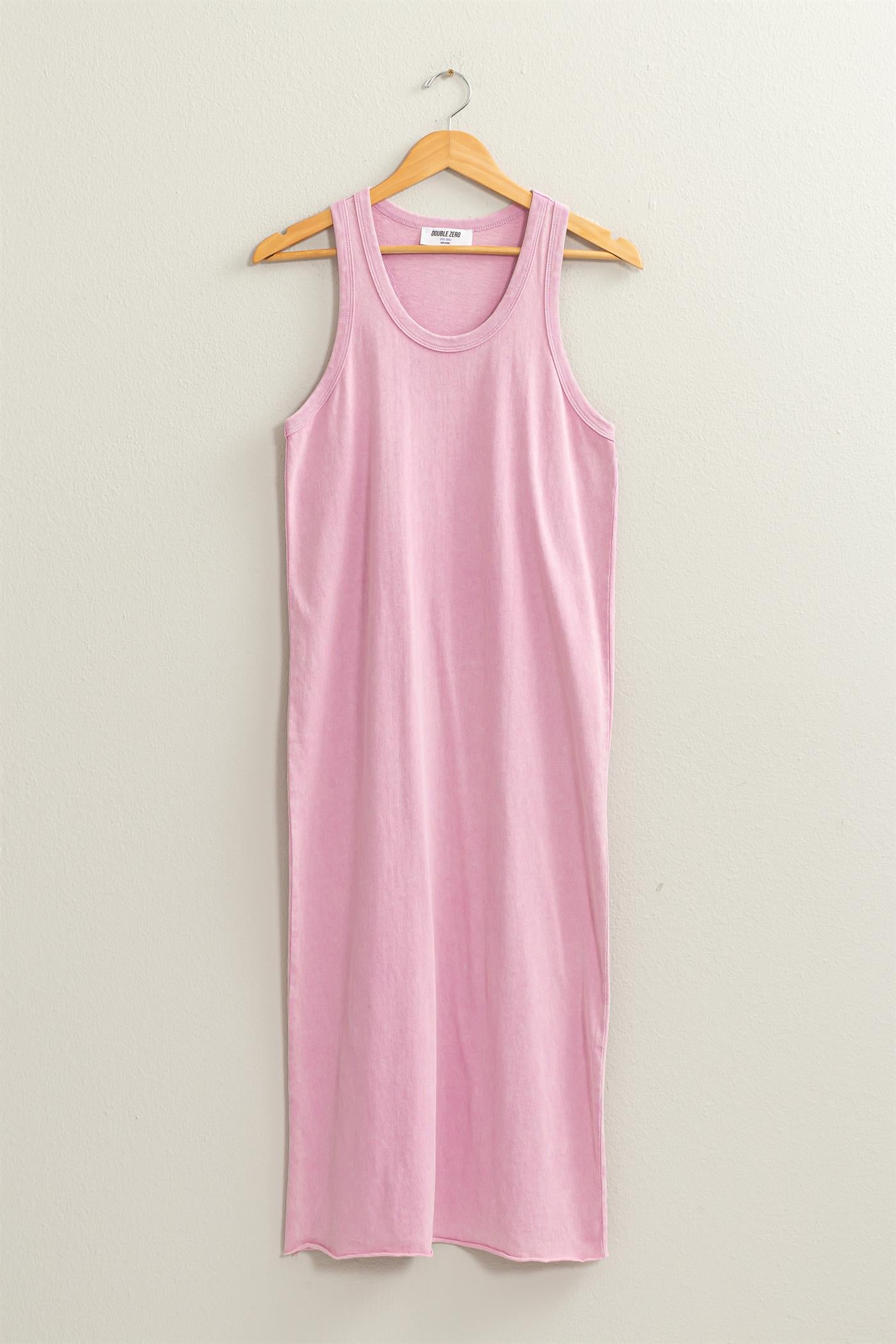 Wholesale Sleeveless Shift Midi Dress Dresses DZ24A895 PINK DOUBLE ZERO
