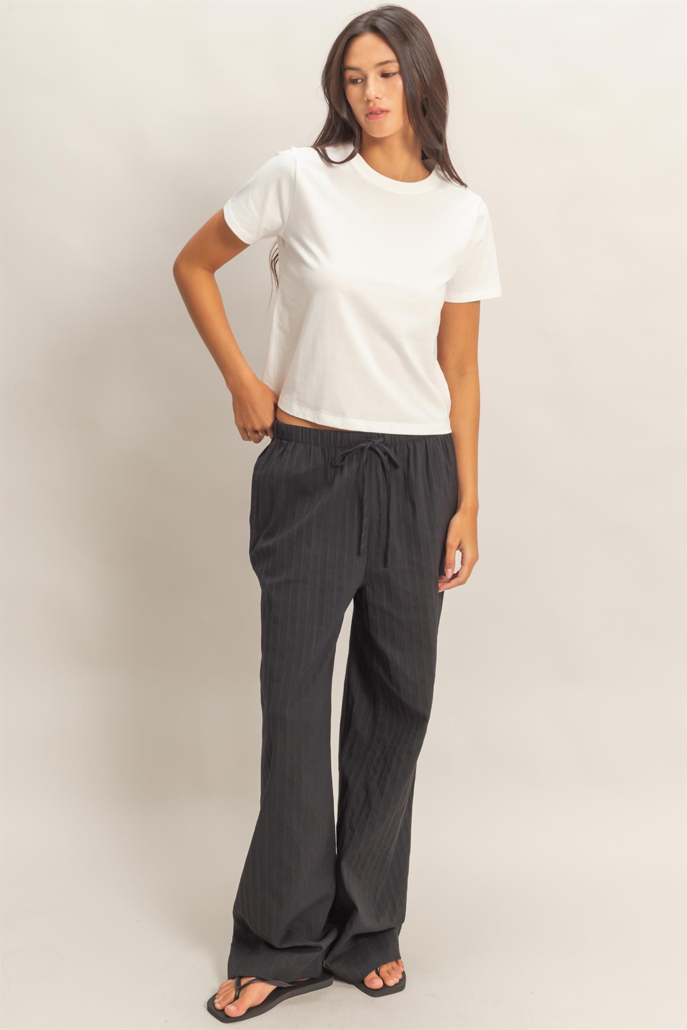 Wholesale Crew Neck Cotton T-Shirt Clothing Tops DZ26C412 OFF WHITE DOUBLE ZERO