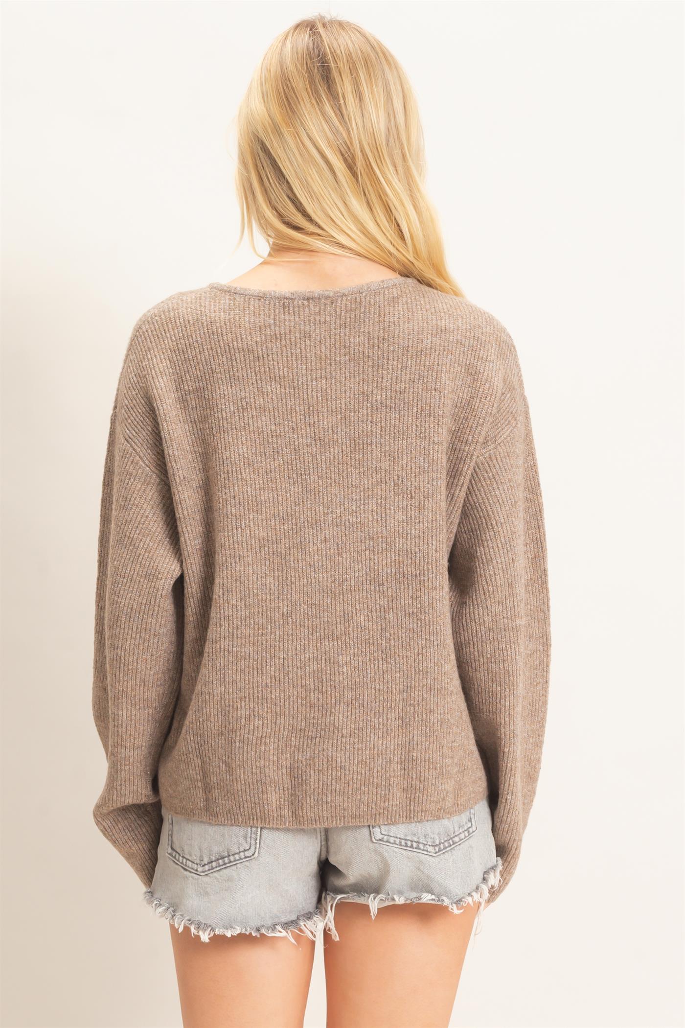 Wholesale Ribbed Cardigan Cardigans HF26E630 BROWN HYFVE