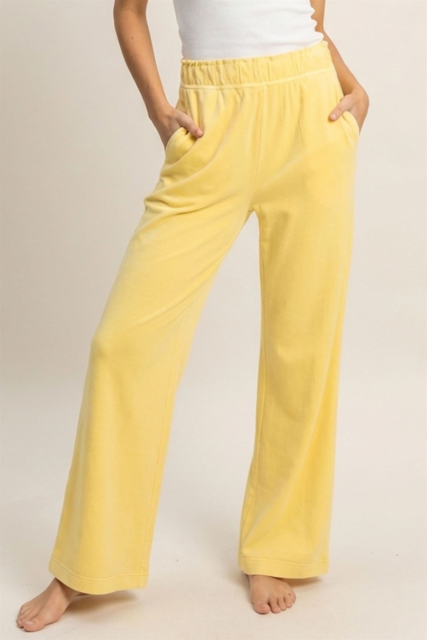 Wholesale High Waist Flare Pants Pants DZ24C346-D PINEAPPLE DOUBLE ZERO