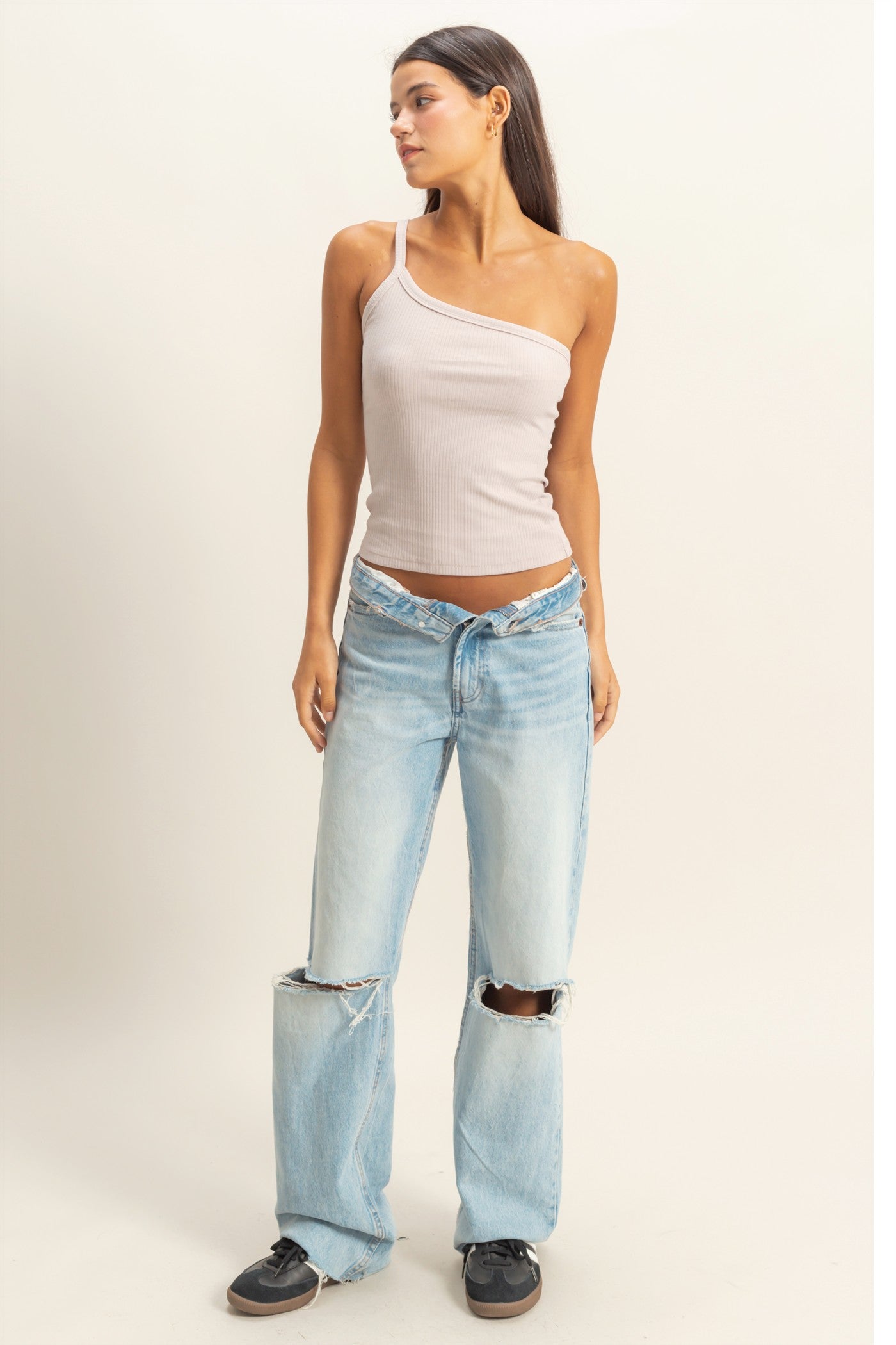Wholesale Heavenly Love One-Shoulder Cami Top Clothing Tops DZ23E511 PASTEL VIOLET DOUBLE ZERO