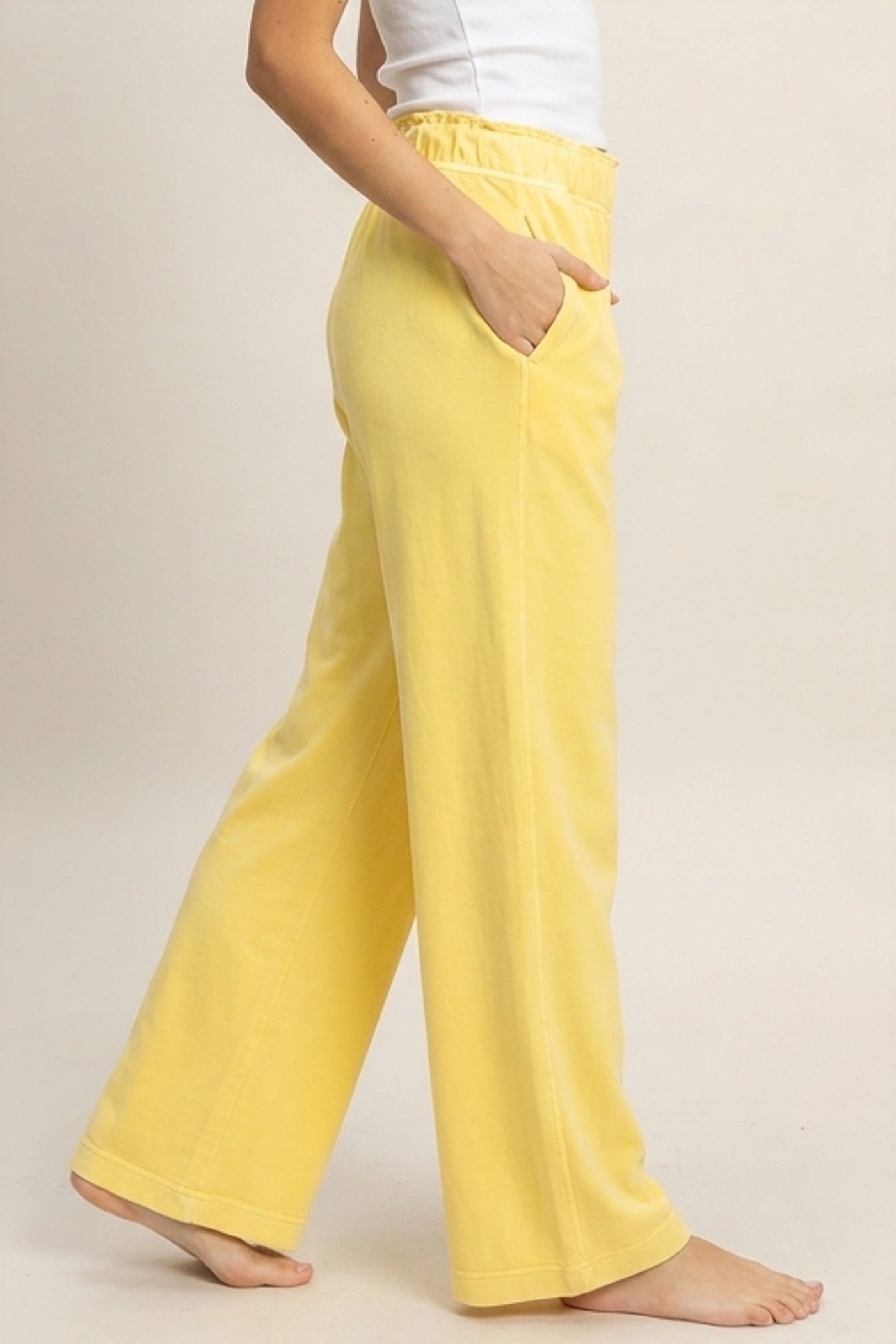 Wholesale High Waist Flare Pants Pants DZ24C346-D PINEAPPLE DOUBLE ZERO