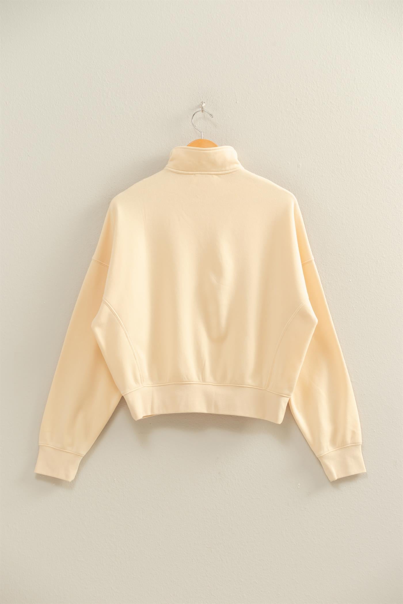 Wholesale Love This Way Half-Zip Sweatshirt Sweatshirts DZ25C908 ALPACA DOUBLE ZERO