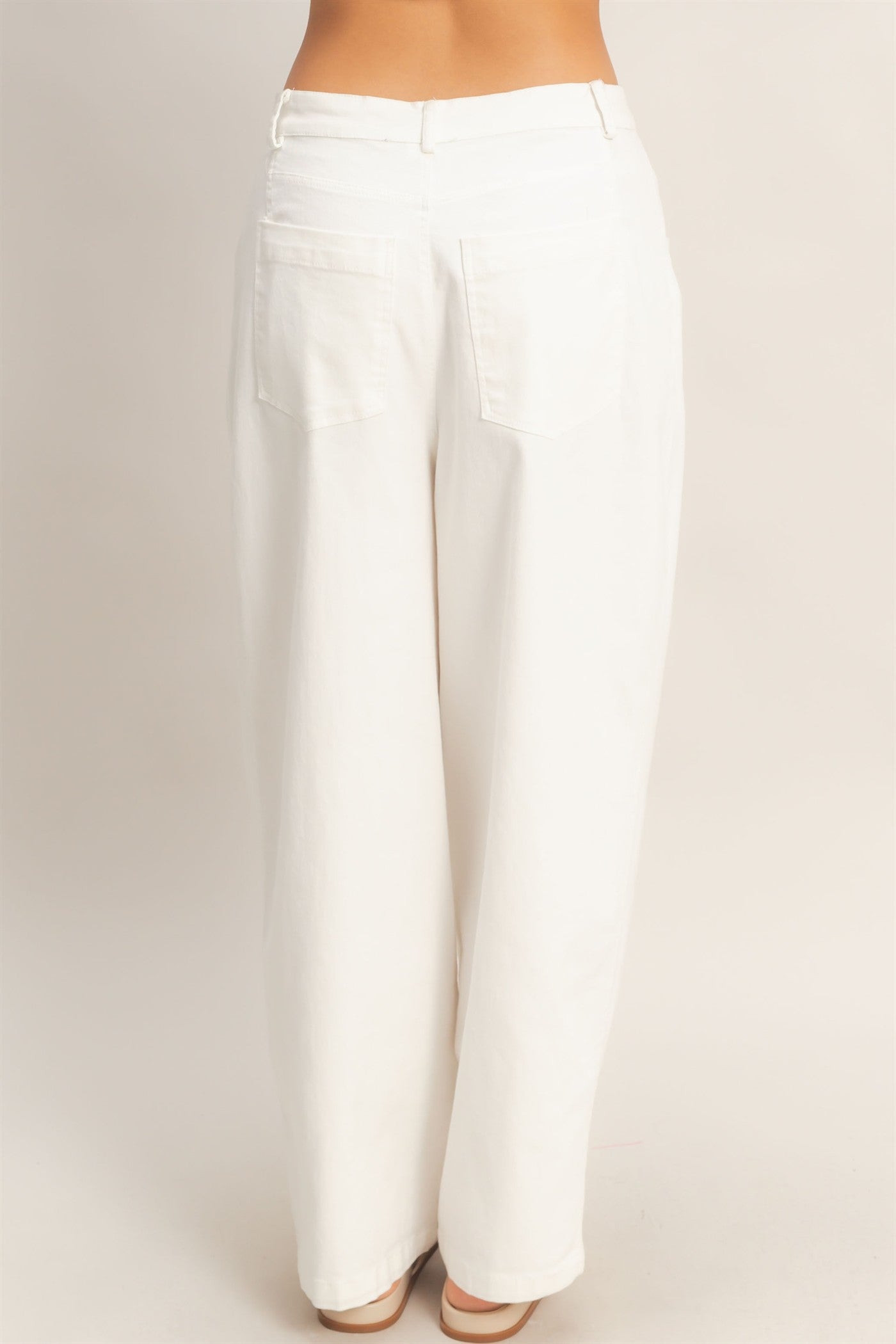 Wholesale Drawstring Wide-Leg Pants Pants HF26A393 WHITE HYFVE