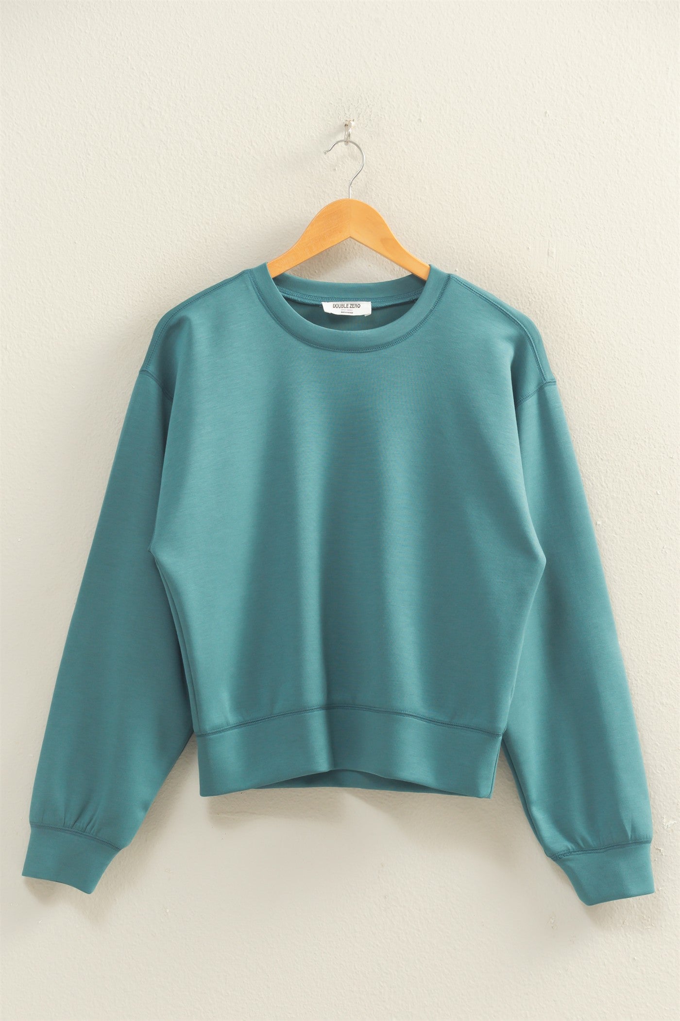 Wholesale Crew Neck Sweatshirt Sweatshirts DZ26C167 DARK TEAL DOUBLE ZERO