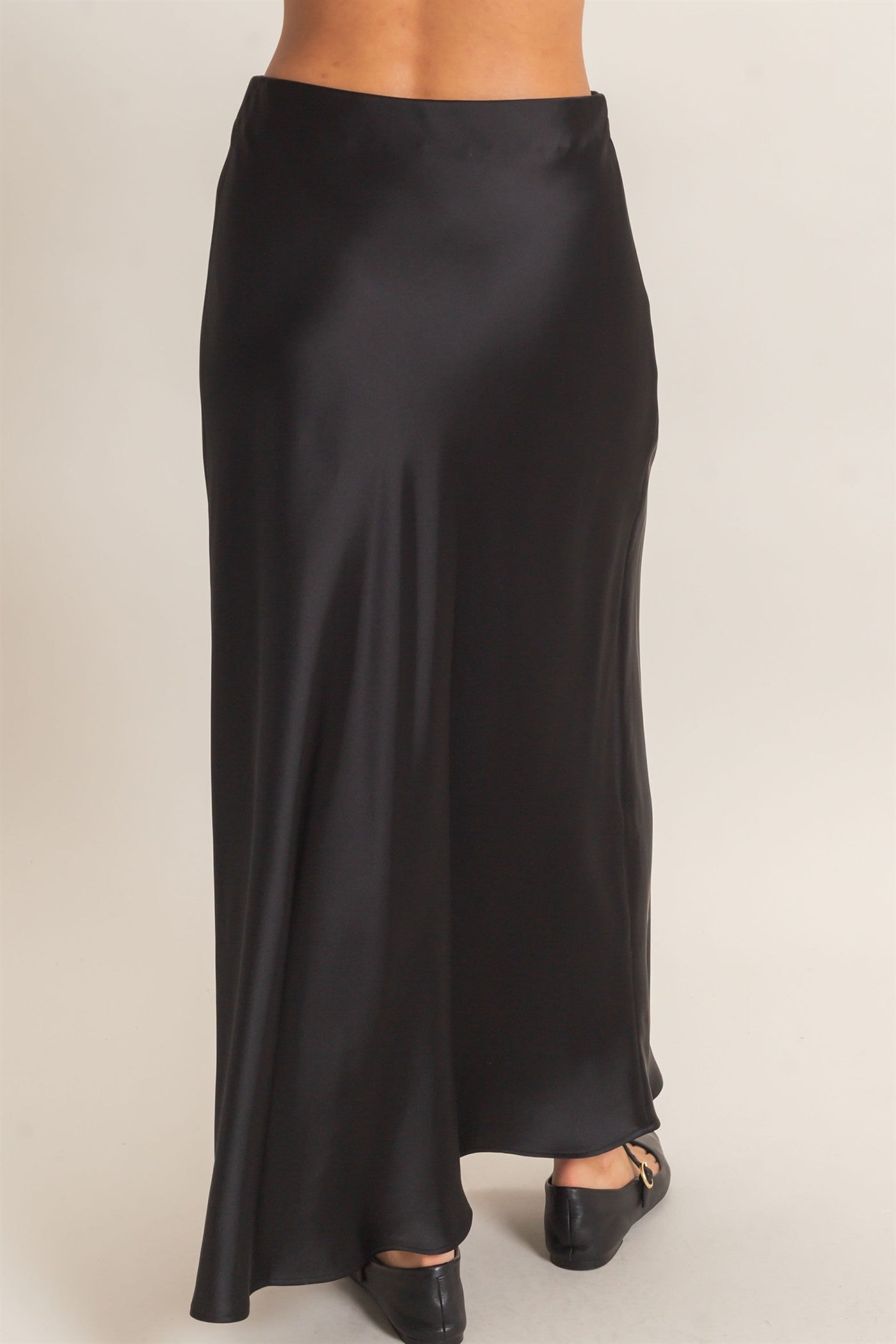 Wholesale Satin Maxi Skirt Skirts DZ26C970 BLACK DOUBLE ZERO