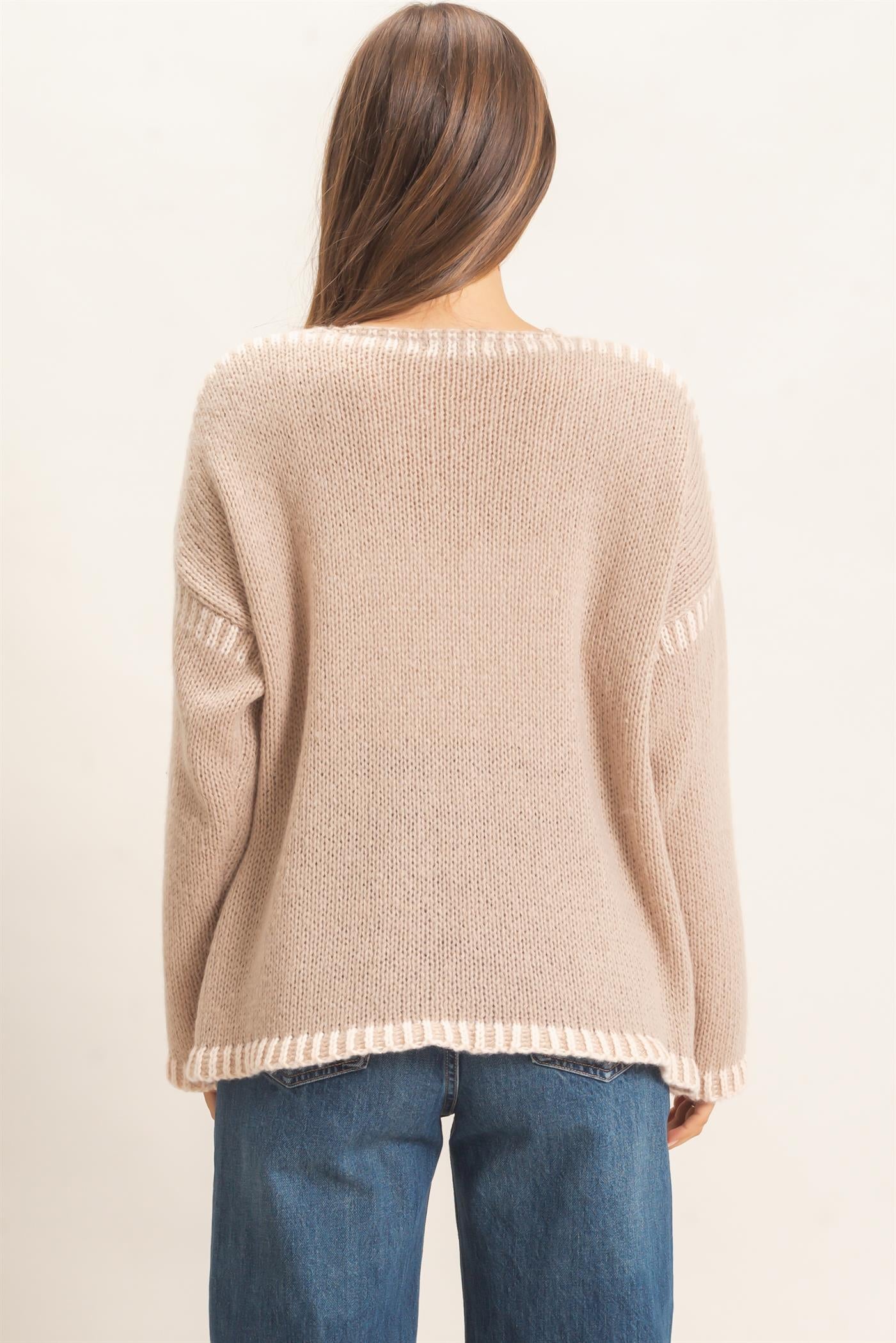 Wholesale Open Front Tie Cardigan Cardigans HF26F154 TAUPE HYFVE