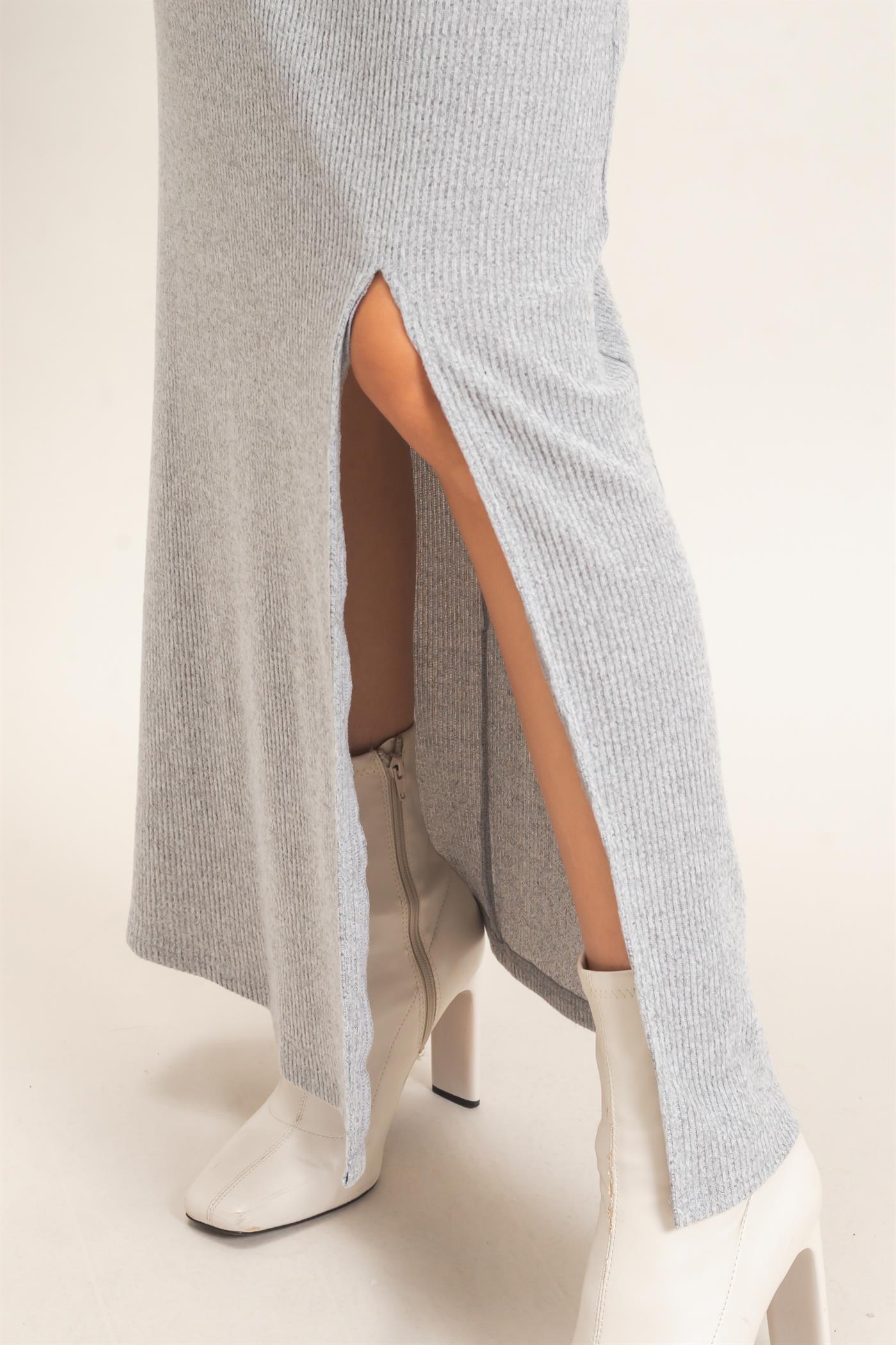 Wholesale Off-Shoulder Maxi Dress Dresses HF26F033 GRAY HYFVE
