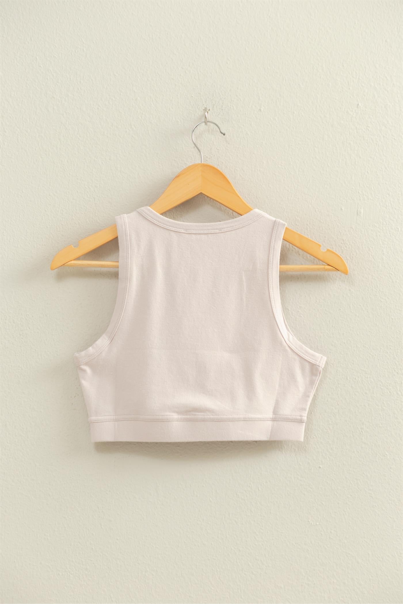 Wholesale Cropped Tank Top Clothing Tops DZ22E360 PASTEL VIOLET DOUBLE ZERO