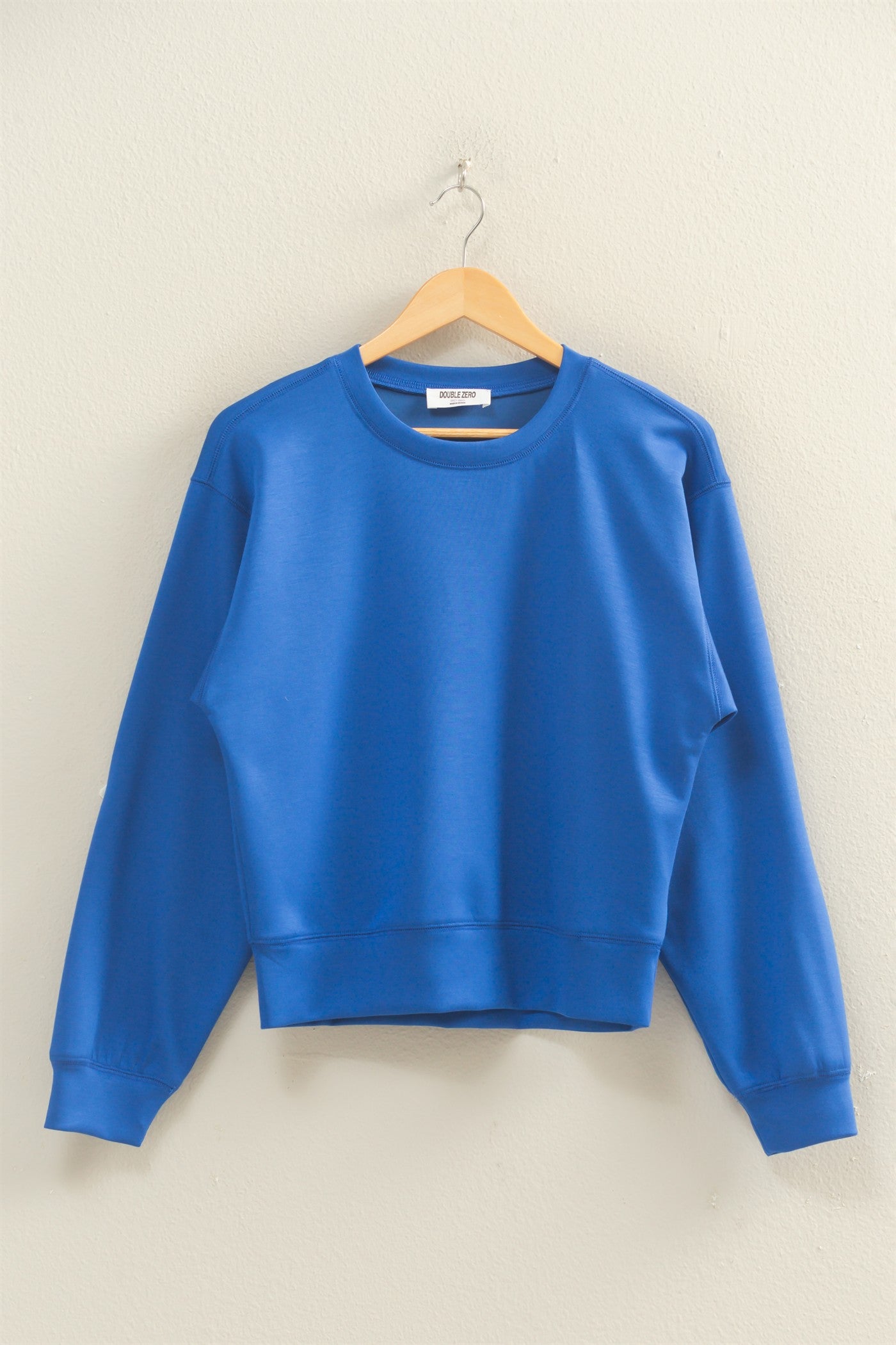 Wholesale Crew Neck Sweatshirt Sweatshirts DZ26C167 COBALT DOUBLE ZERO