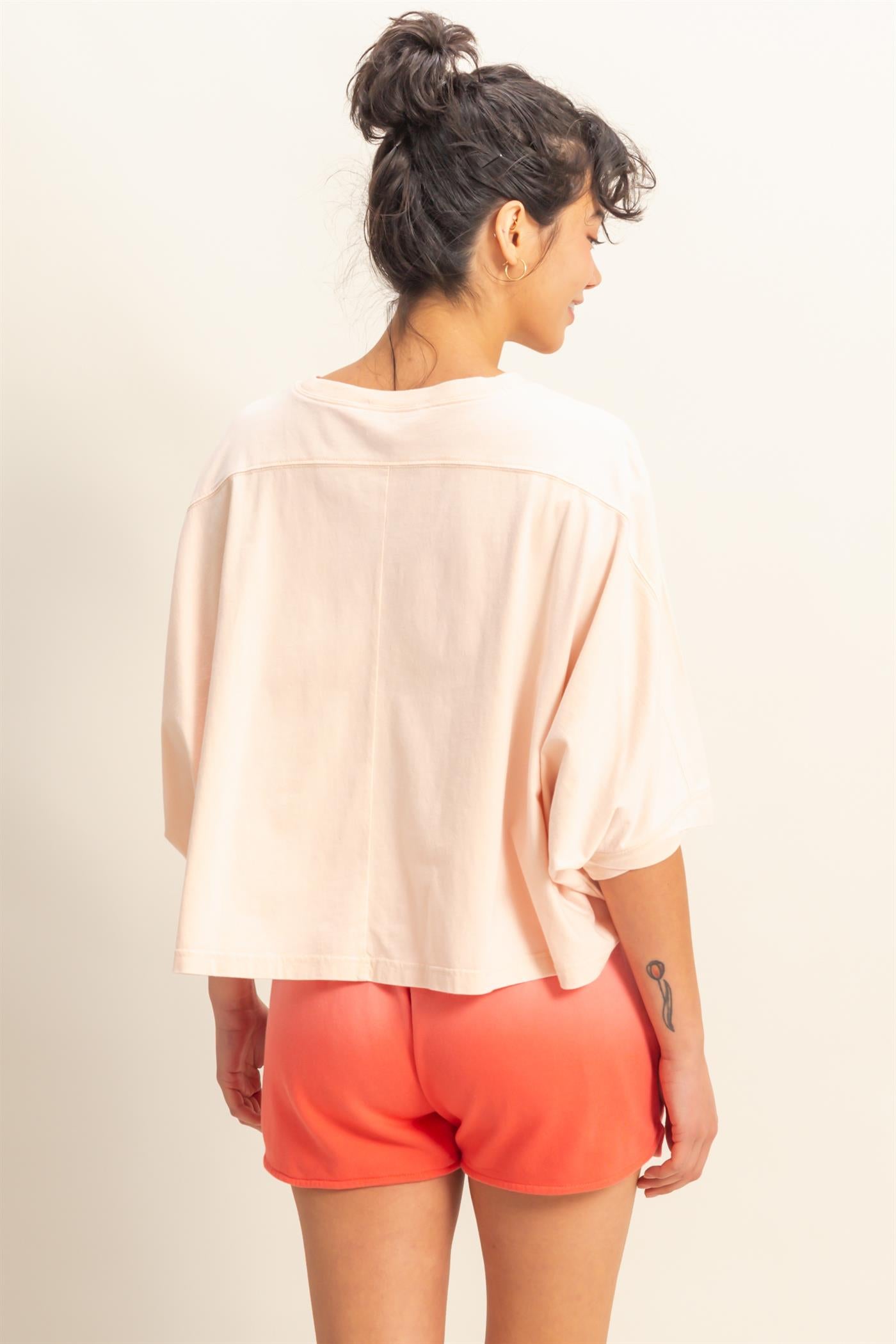 Wholesale Flowy Bat Wing Sleeves Knit Top Clothing Tops DZ25A797 DUSTY PINK DOUBLE ZERO