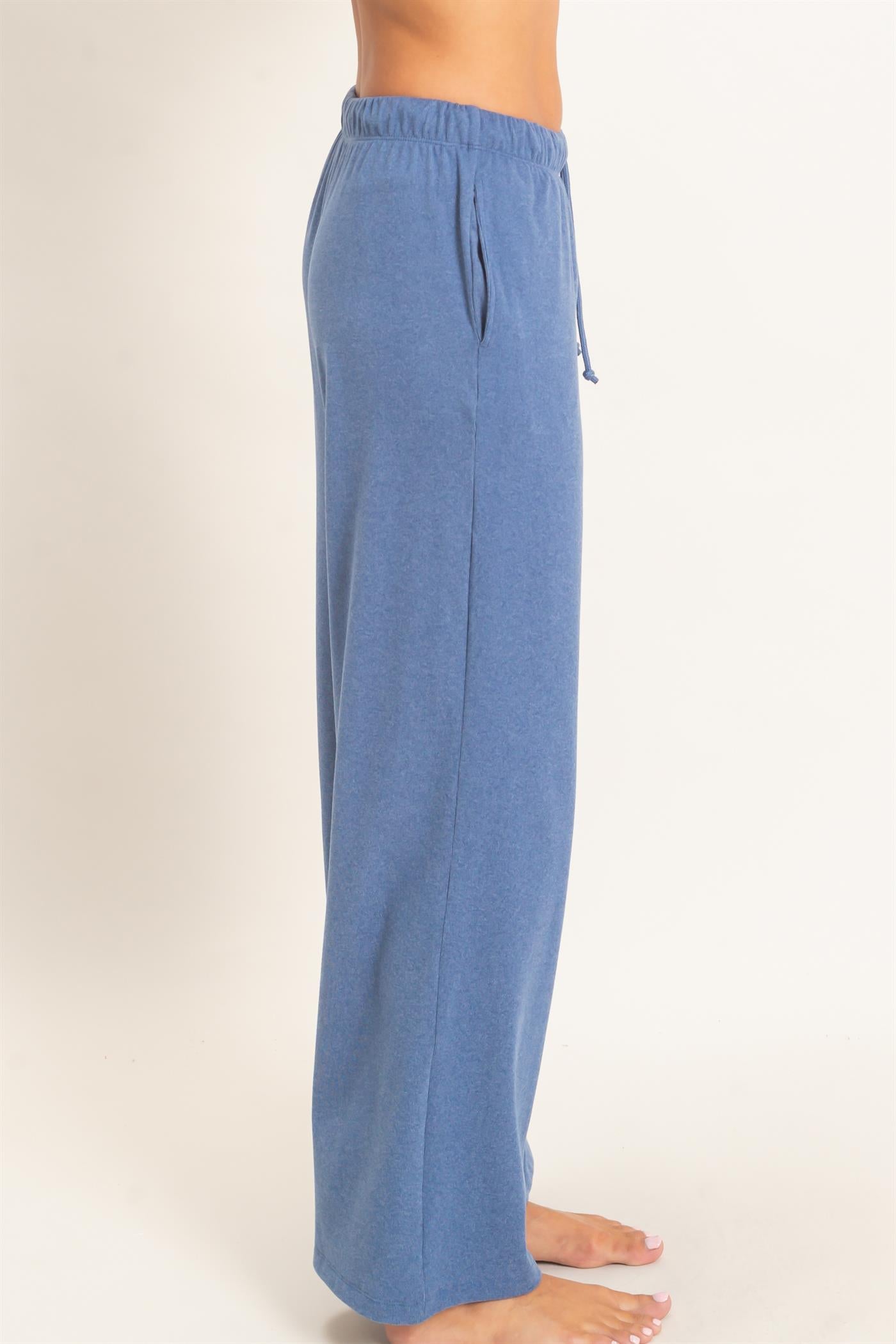 Wholesale Wide Leg Pants With Drawcord Pants DZ26E288 NAVY DOUBLE ZERO