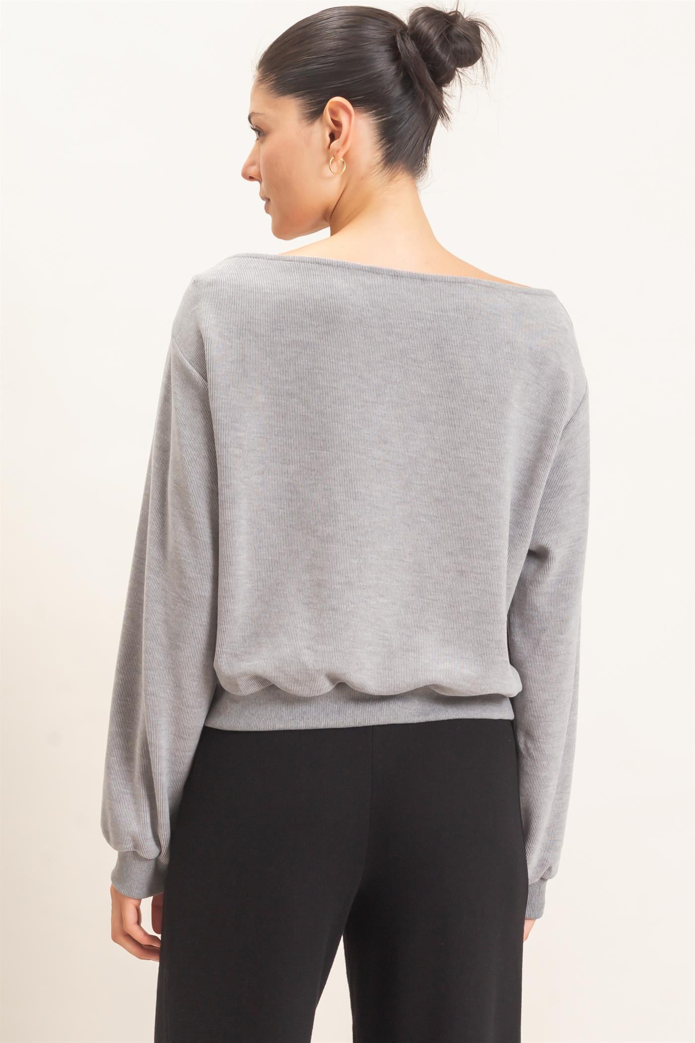 Wholesale Studded Crew Neck Sweatshirt Sweatshirts HF26E545 HEATHER GRAY HYFVE