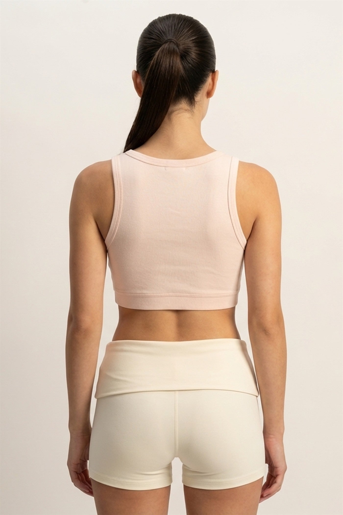 Wholesale Cropped Tank Top Clothing Tops DZ22E360 PASTEL PINK DOUBLE ZERO