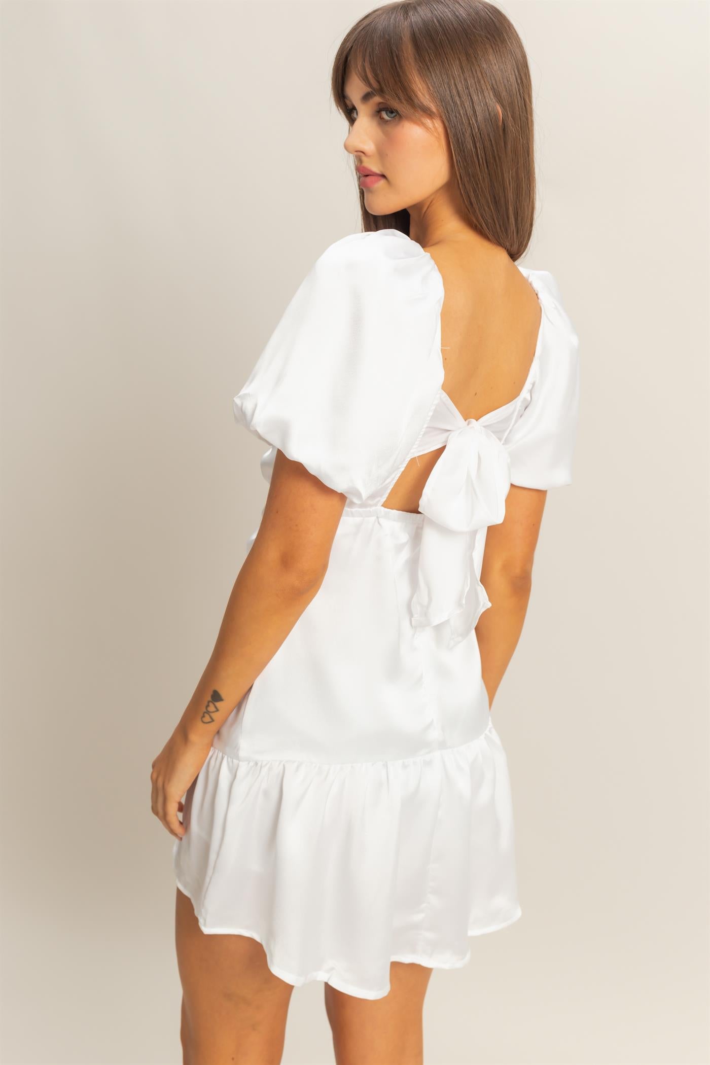 Wholesale Ruched Mini Dress Dresses HF22C741 OFF WHITE HYFVE