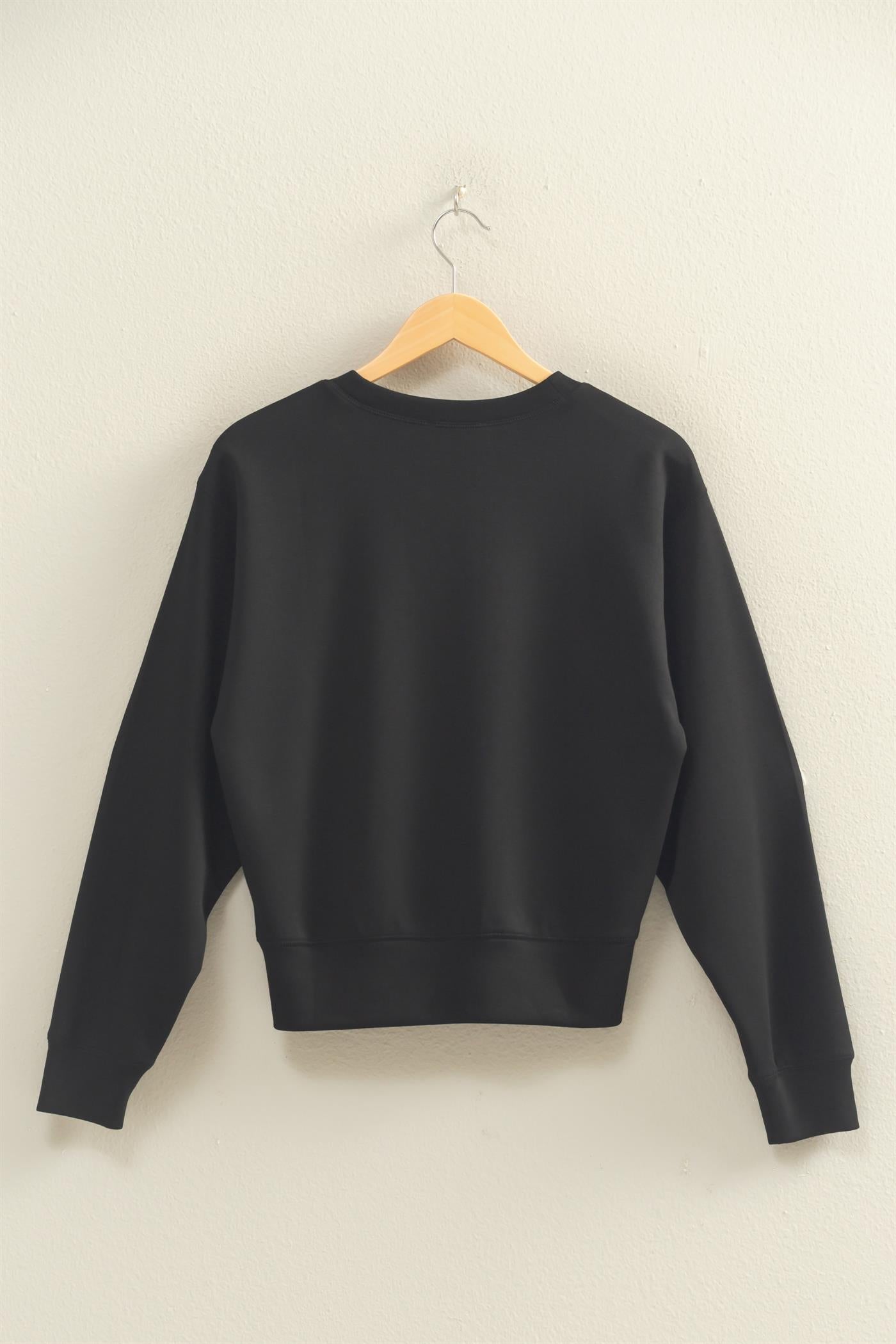 Wholesale Crew Neck Sweatshirt Sweatshirts DZ26C167 BLACK DOUBLE ZERO