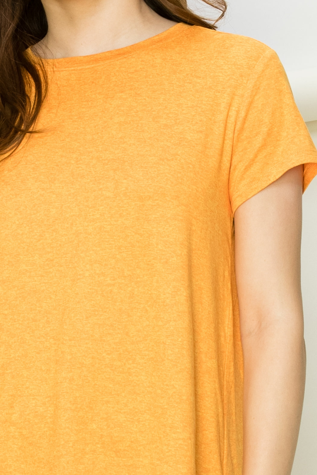 Wholesale All Yours Short Sleeve Open Back Tee Clothing Tops DZ22E576 VIBE ORANGE DOUBLE ZERO