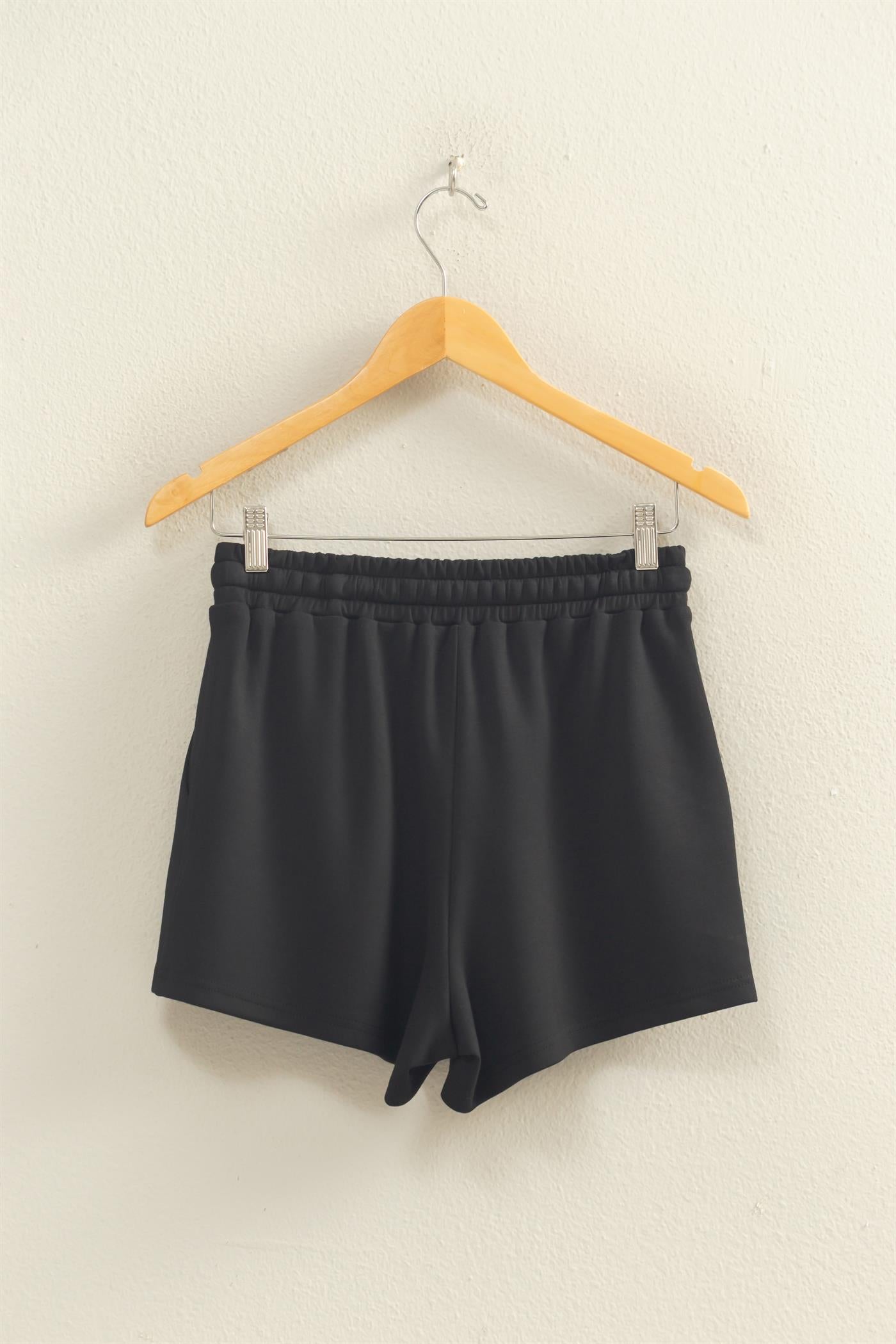 Wholesale Drawstring Waist Shorts Shorts DZ26C708 BLACK DOUBLE ZERO