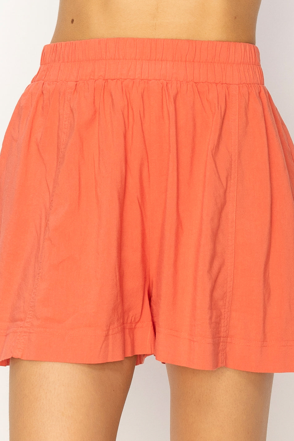 Wholesale Seam Detail High Waist Shorts Shorts DZ24A421 WATERMELON DOUBLE ZERO