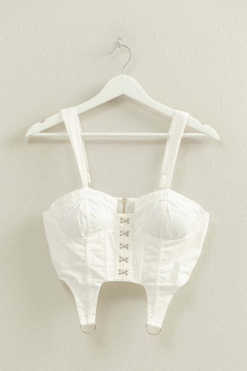 Wholesale Corset Style Blouse Clothing Tops HF22E655 WHITE HYFVE