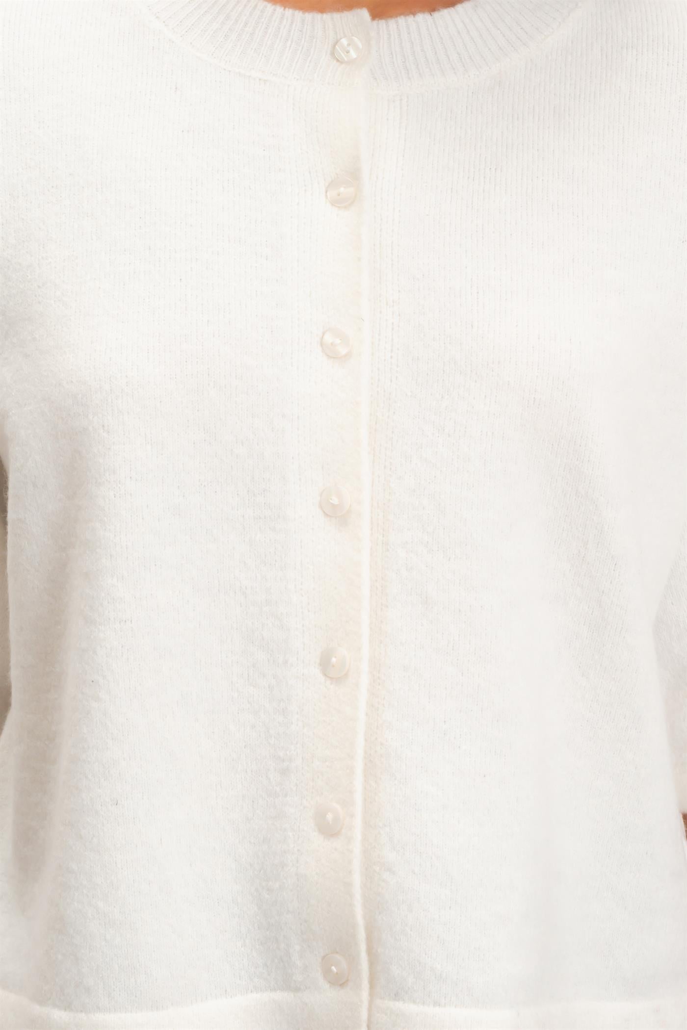 Wholesale Drop Shoulder Short Sleeve Cardigan Cardigans DZ26E238 WHIP CREAM DOUBLE ZERO