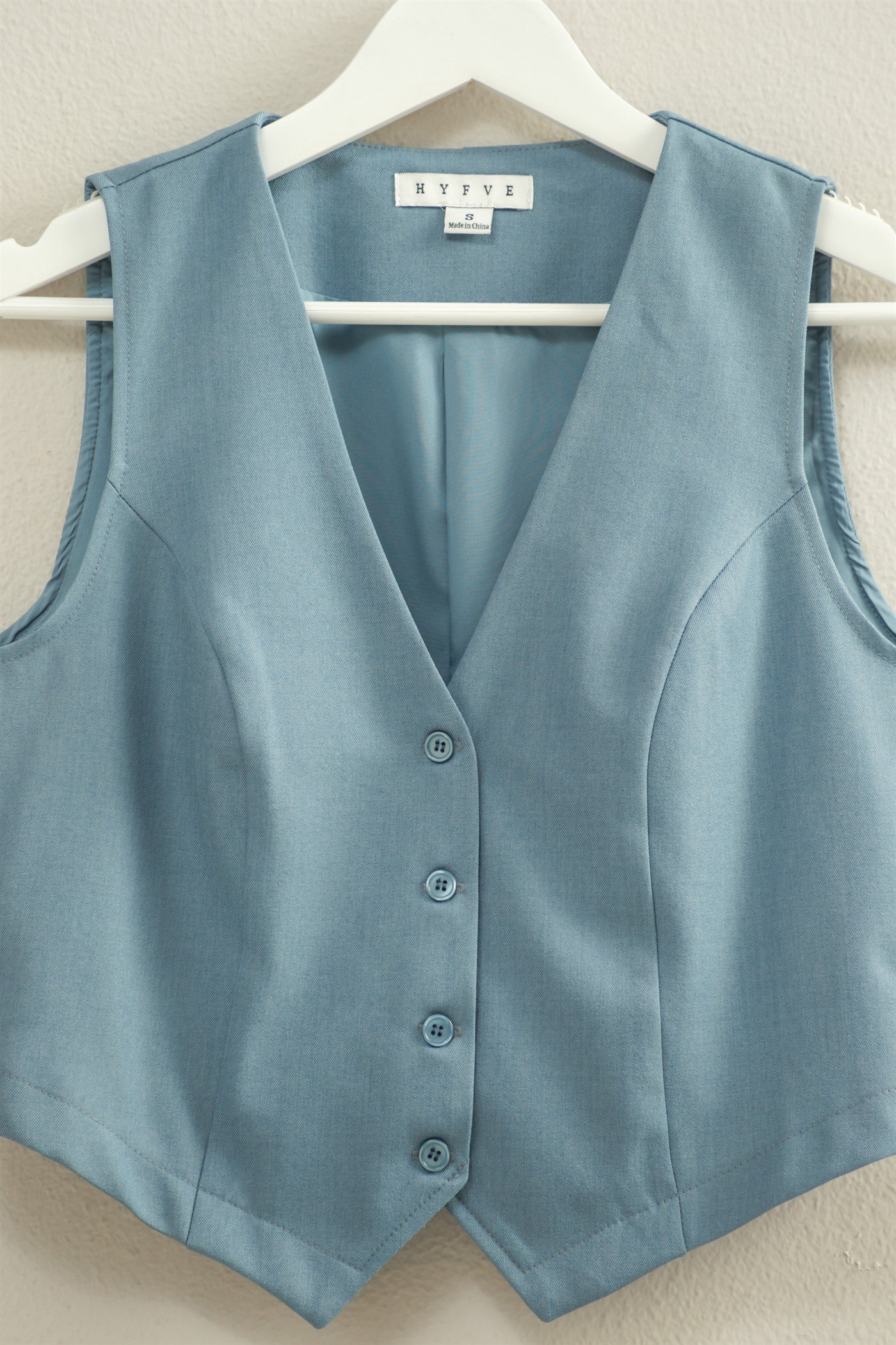 Wholesale Chic Sleeveless Vest Clothing Tops HF25C893 BLUE HYFVE