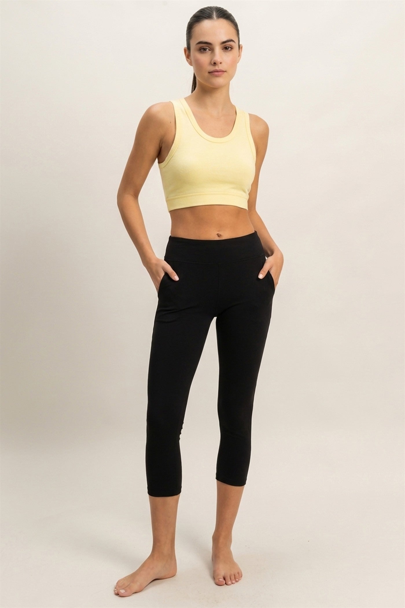 Wholesale Cropped Tank Top Clothing Tops DZ22E360 BUTTER DOUBLE ZERO