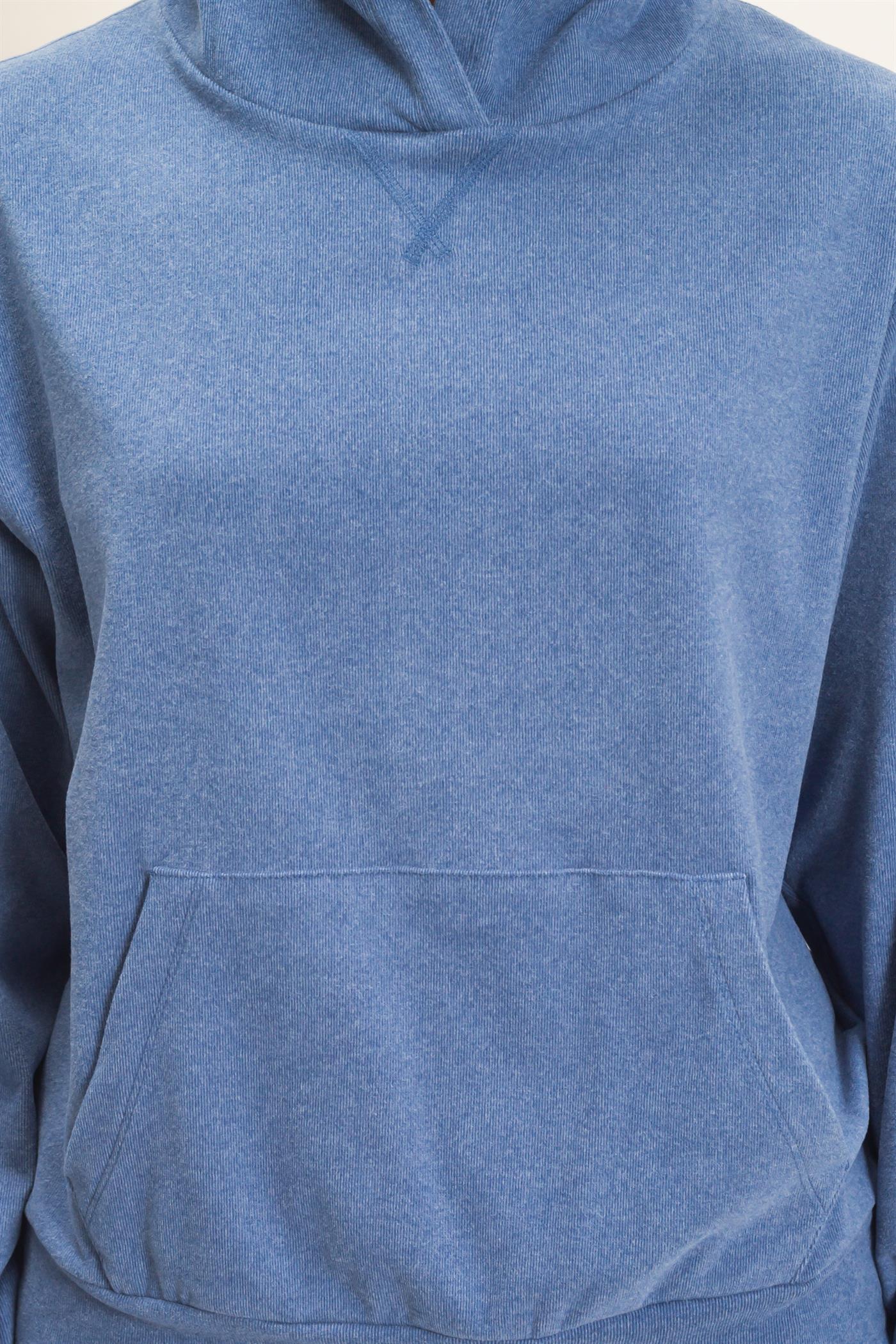 Wholesale Long Sleeve Hoodie With Kangaroo Pocket Hoodies DZ26F276 NAVY DOUBLE ZERO