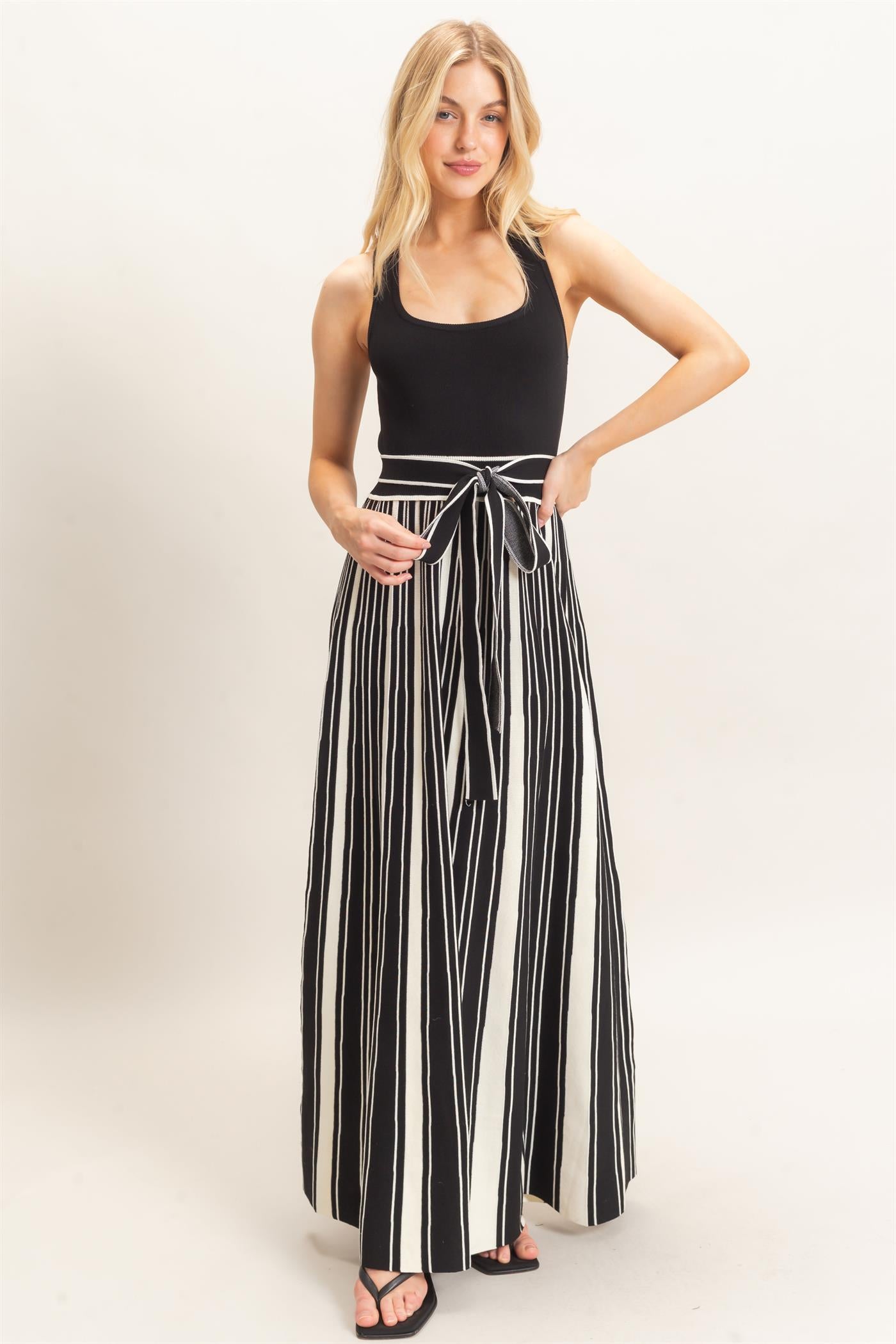 Wholesale Sleeveless Scoop Neck Dress Dresses HF26C571 BLACK HYFVE