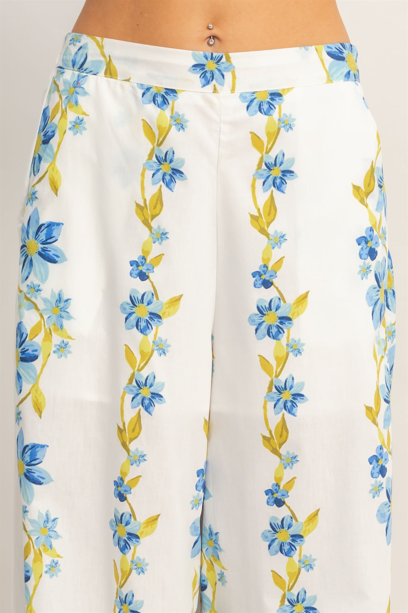 Wholesale Floral Spaghetti Strap Top & Pants Set Clothing HF26C569-SET BLUE HYFVE