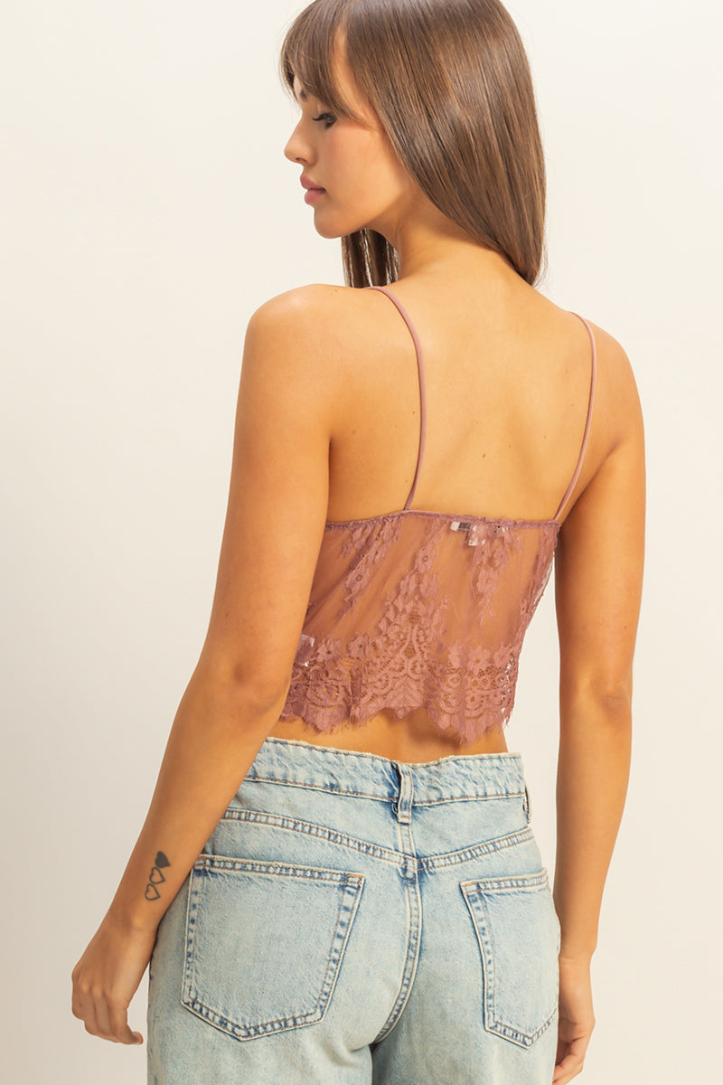 Wholesale Mesh Lace Embroidered Bralet Top Clothing Tops HF21E790 MAUVE HYFVE