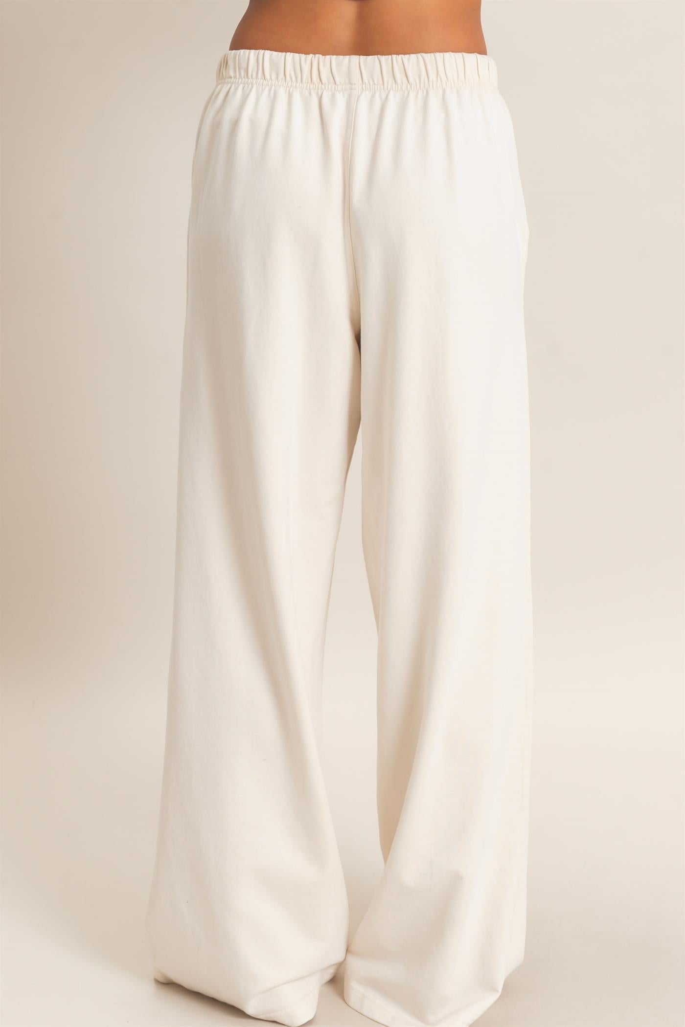 Wholesale Acid Wash Drawstring Waist Wide Leg Pants Pants DZ25A685 ALPACA DOUBLE ZERO