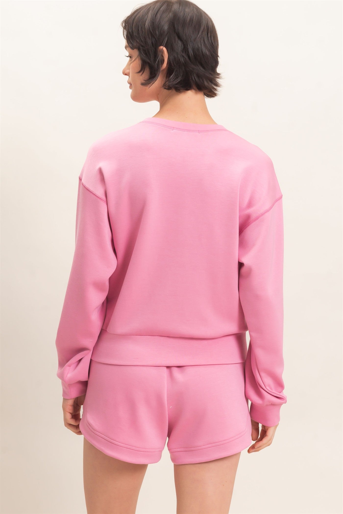 Wholesale Crew Neck Sweatshirt Sweatshirts DZ26C966 PINK DOUBLE ZERO
