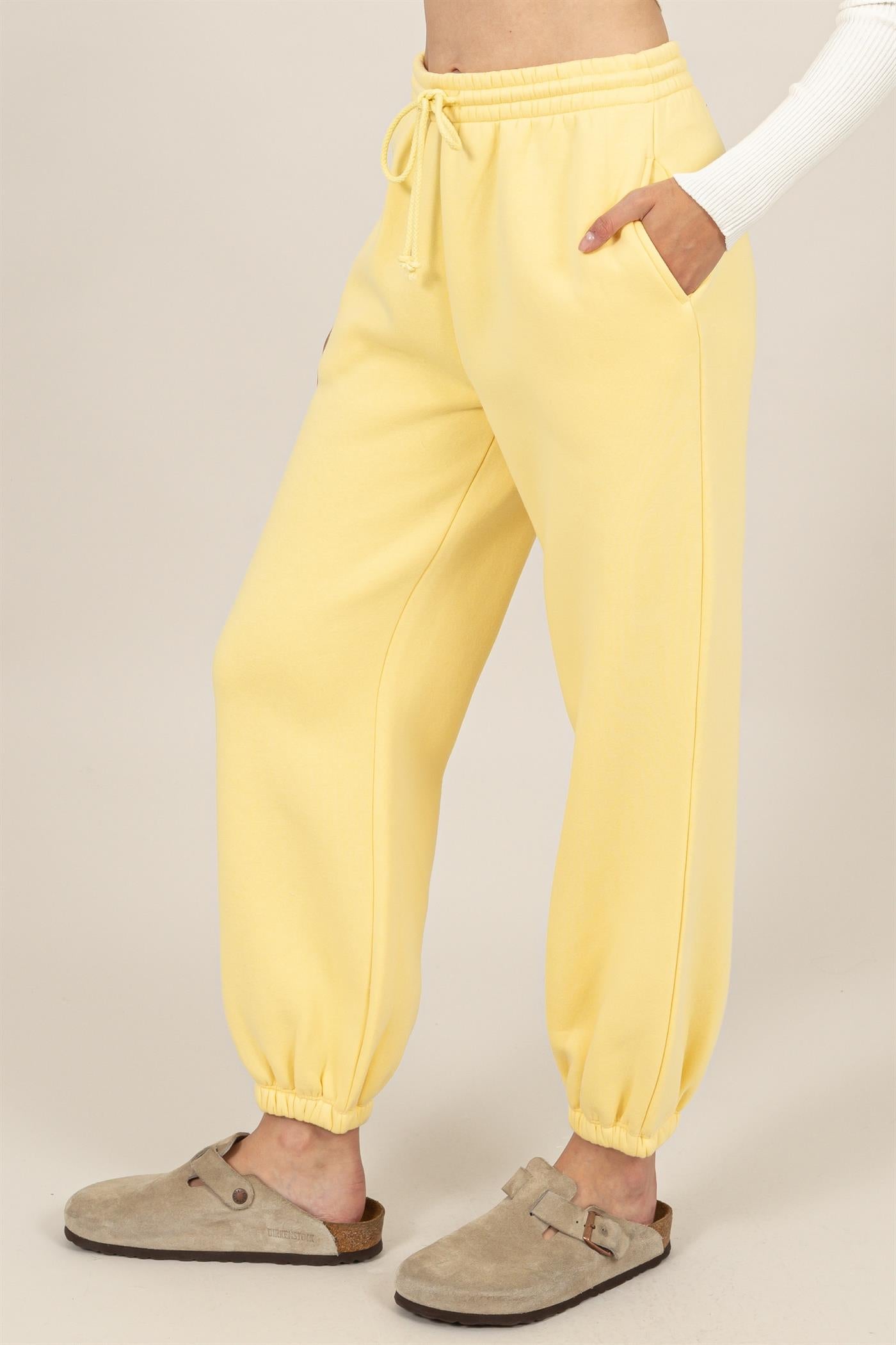Wholesale Washed French Terry Jogger Pants Pants HF24E984 EGGNOG HYFVE