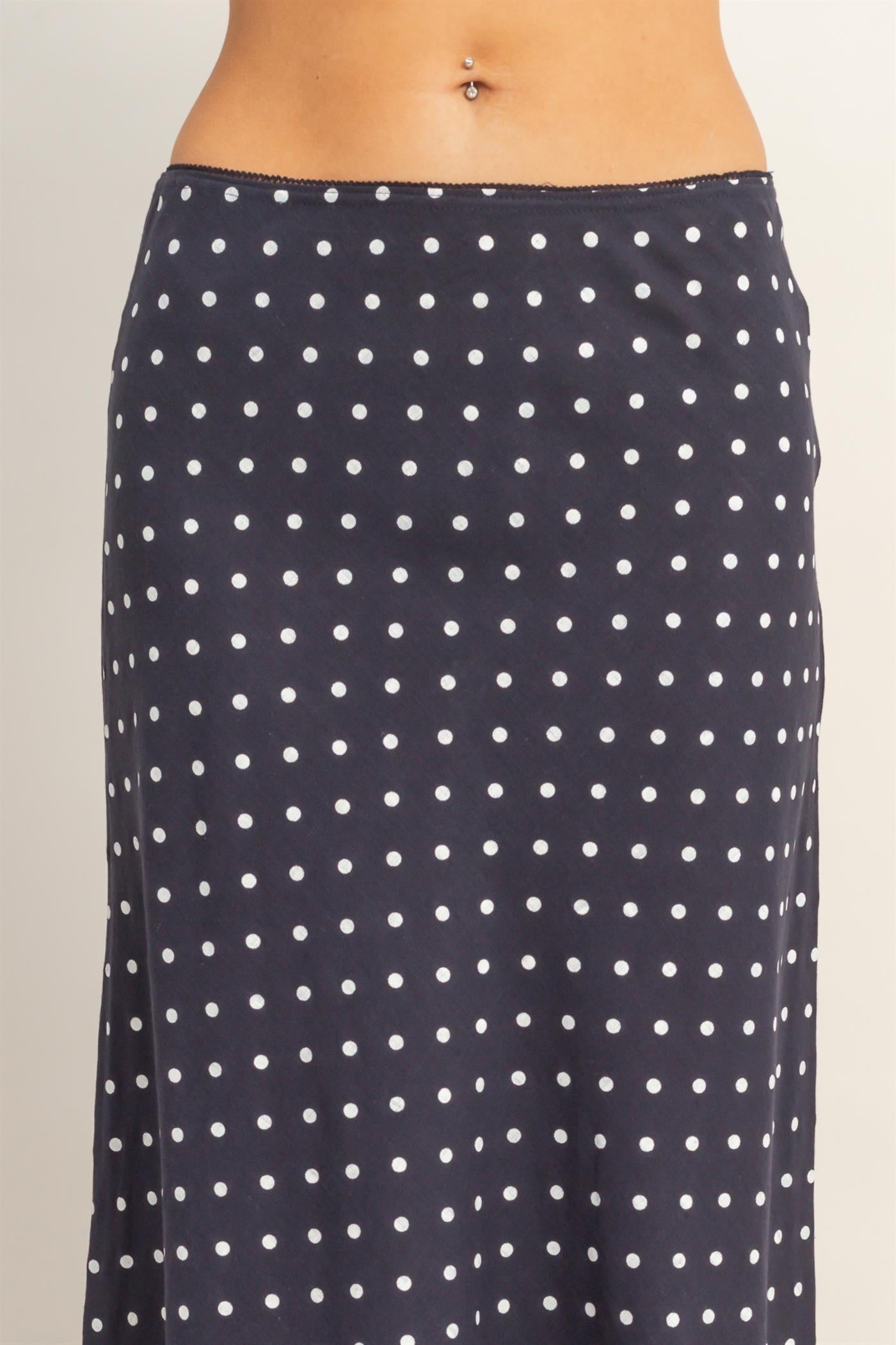 Wholesale Polka Dot A-Line Skirt Skirts HF26E416-D NAVY HYFVE