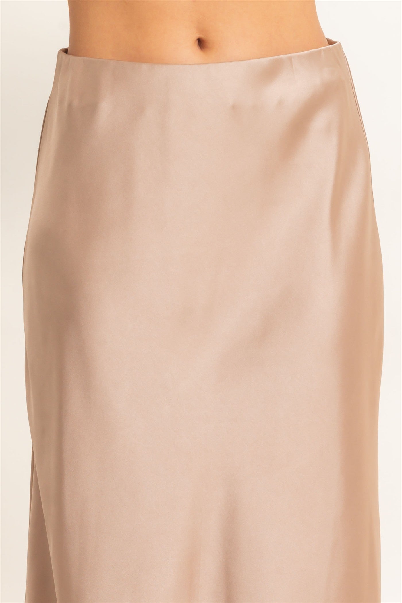 Wholesale Satin Maxi Skirt Skirts DZ26C970 DARK TAUPE DOUBLE ZERO
